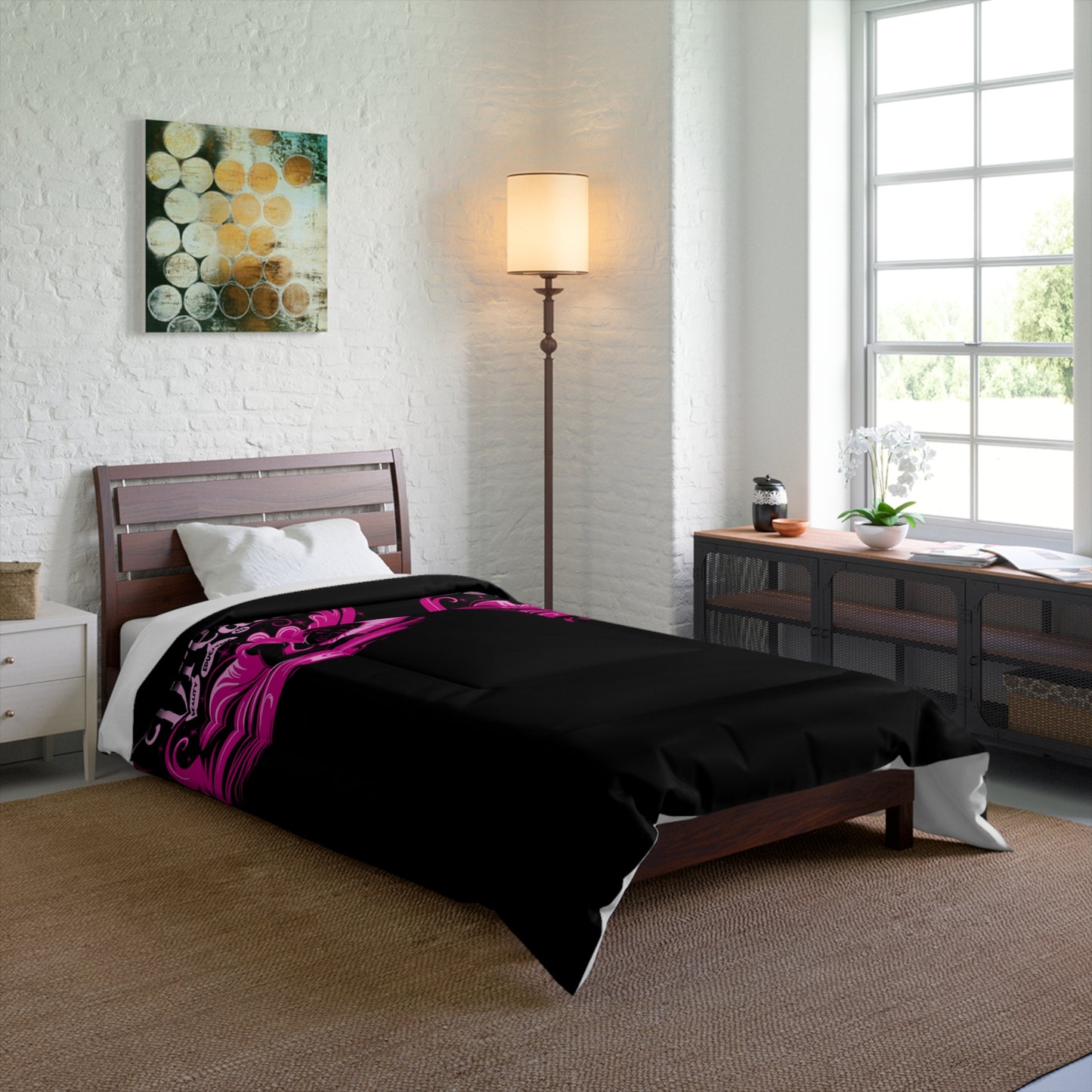 Life Is A Dream Comforter, Cozy Bedding Set, Gothic Home Decor, Boho Bedroom, Halloween Textile, Gift for Dreamers