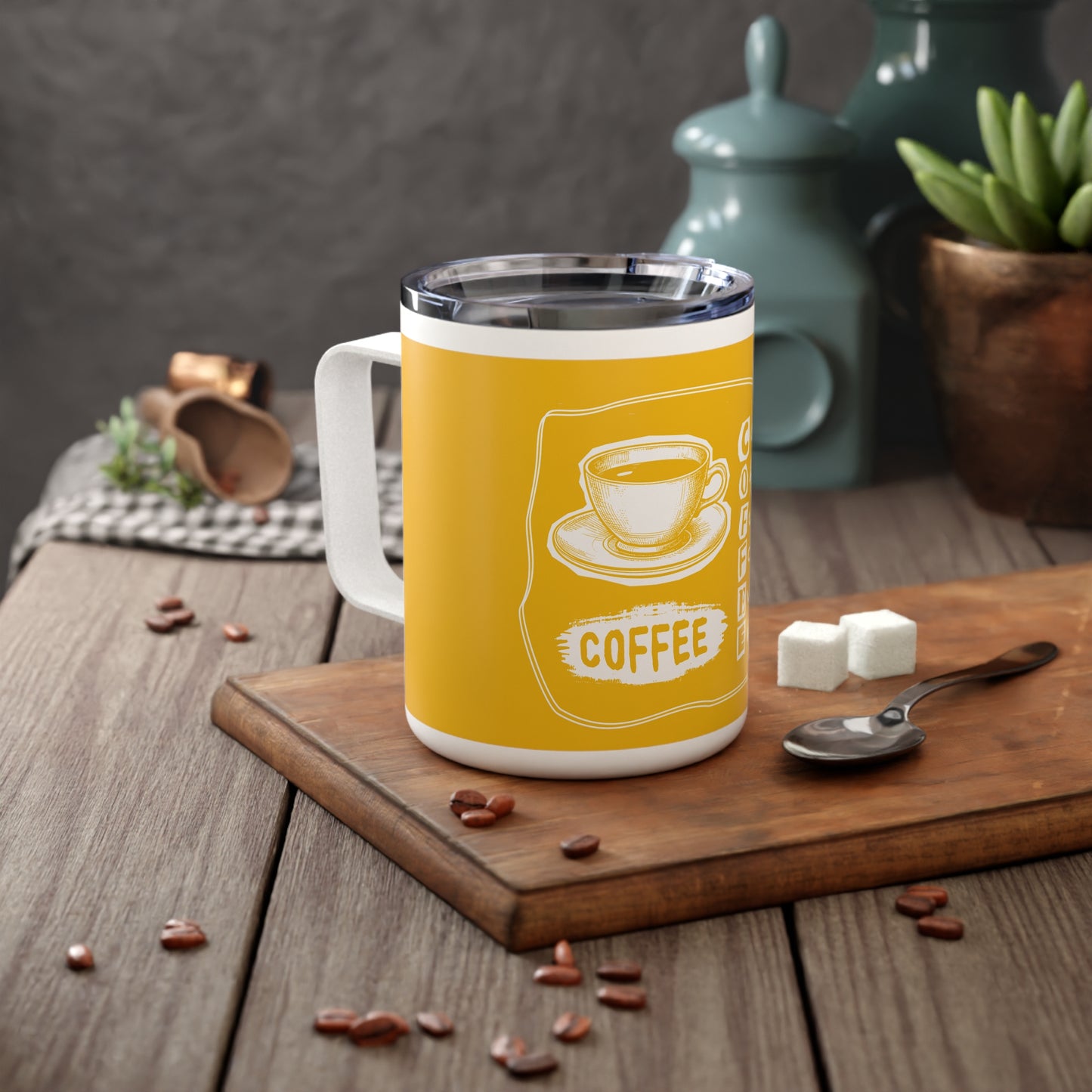 C.O.F.F.E.E. (Caffeine Offers Fuel For Everyday Energy) Insulated Coffee Mug - Unique Gift for Coffee Lovers, Travel Mug
