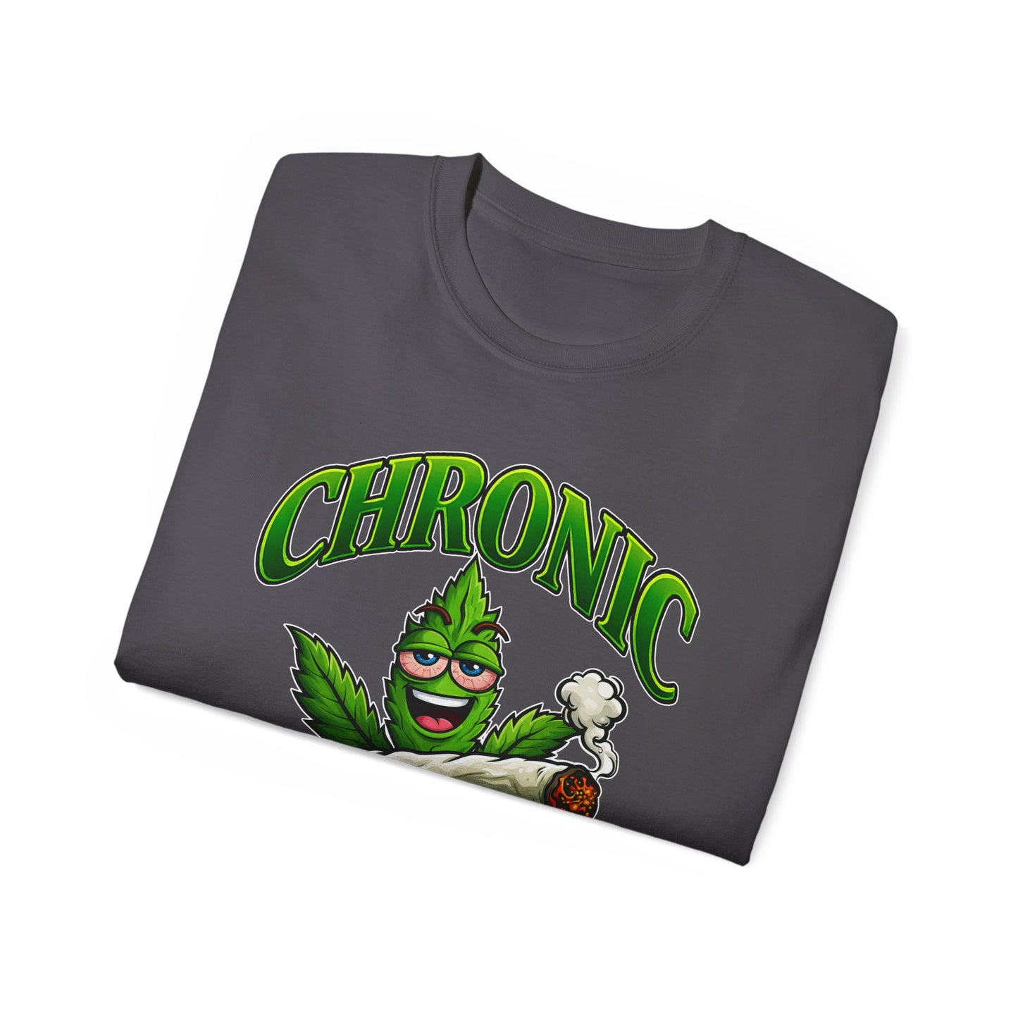 Chronic Cartoon Marijuana Leaf T-Shirt – Funny Cannabis Smoke Tee