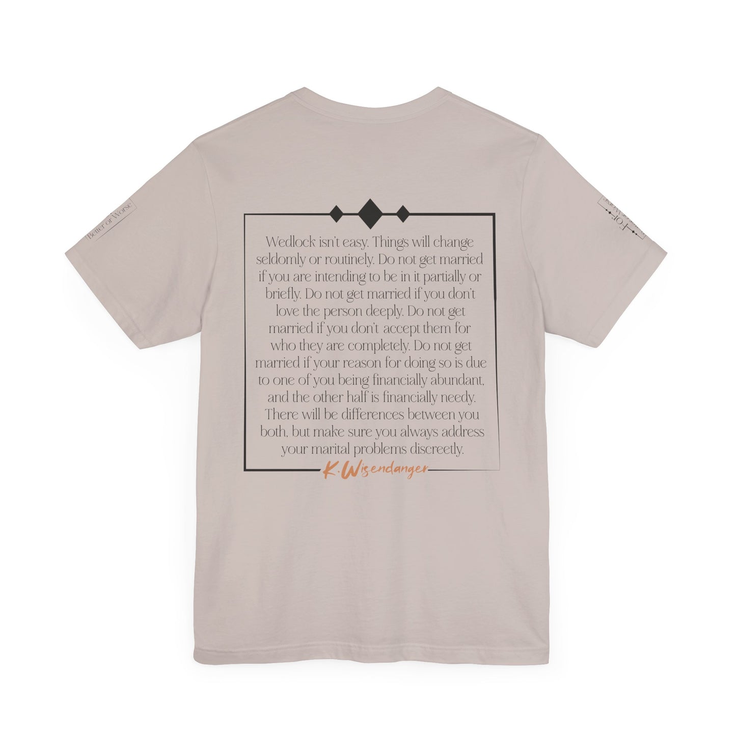 Inspirational Husband Tee - Perfect Gift for Weddings & Anniversaries