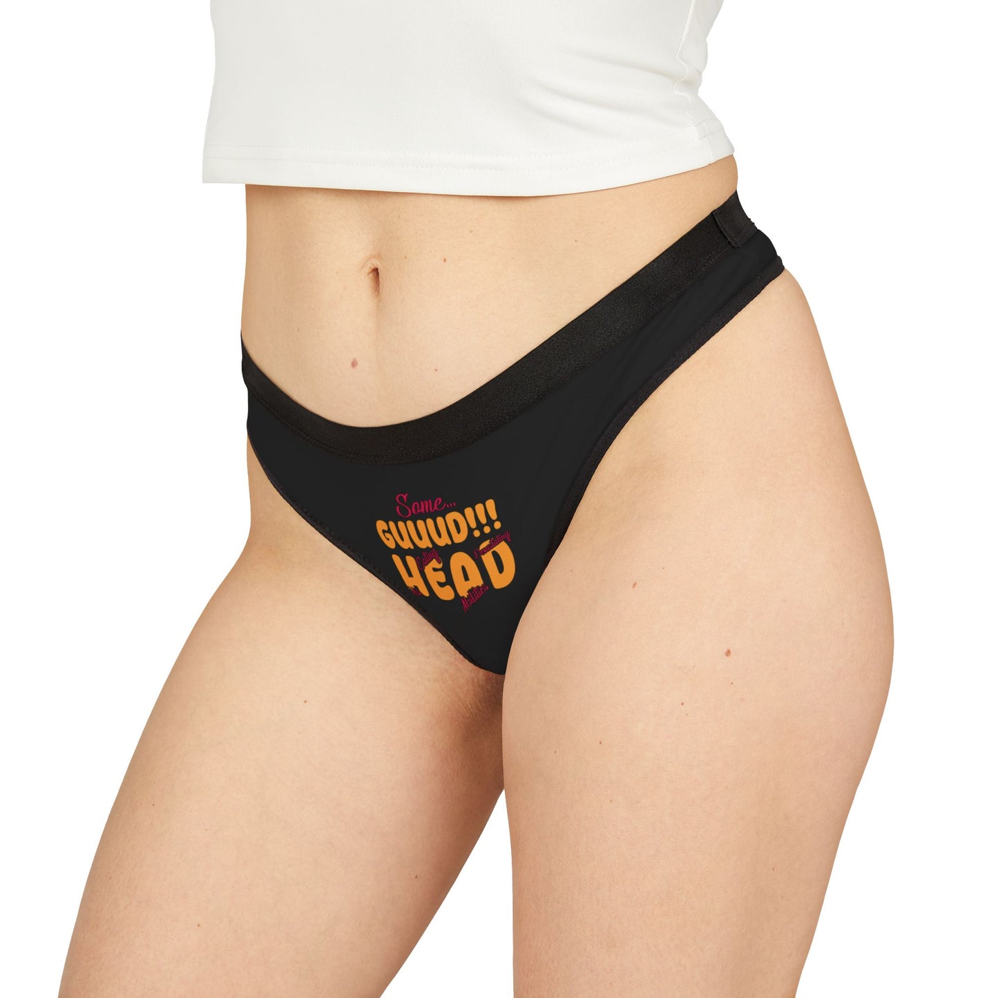 GUUUD! H.E.A.D. Sassy Women's Thongs, Fun Lingerie, Bold Cheeky Underwear, Everyday Essentials, Gift for Her, Comfortable Intimates