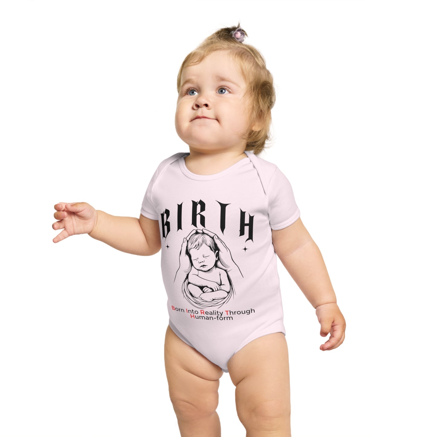 B.I.R.T.H. (Born Into Reality Through Human-Form) Announcement Baby Bodysuit, Infant Gift, Newborn Outfit, Baby Shower Gift, Cute Baby Clothing