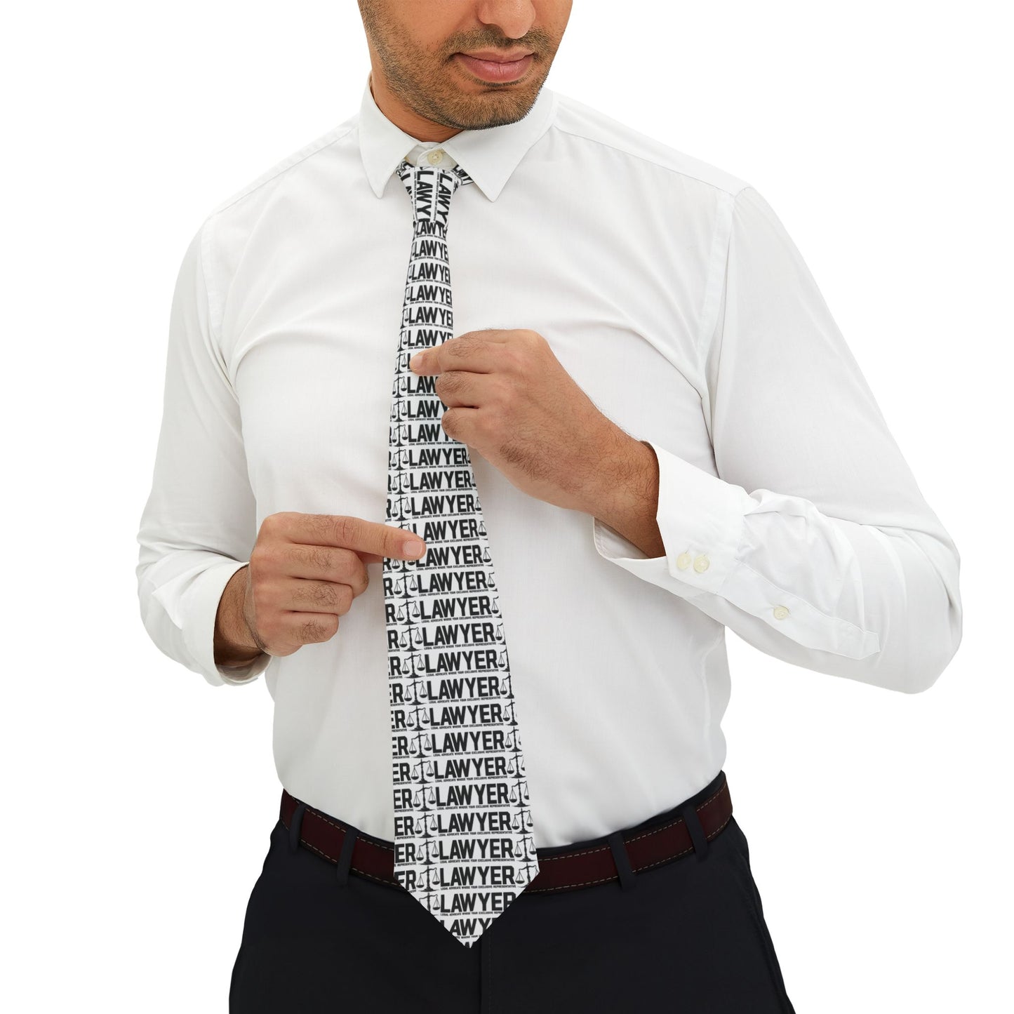 L.A.W.Y.E.R. Necktie - Stylish Tie for Attorneys, Graduations, Professional Events, Gift for Lawyers, Law Office Accessories, Custom Necktie