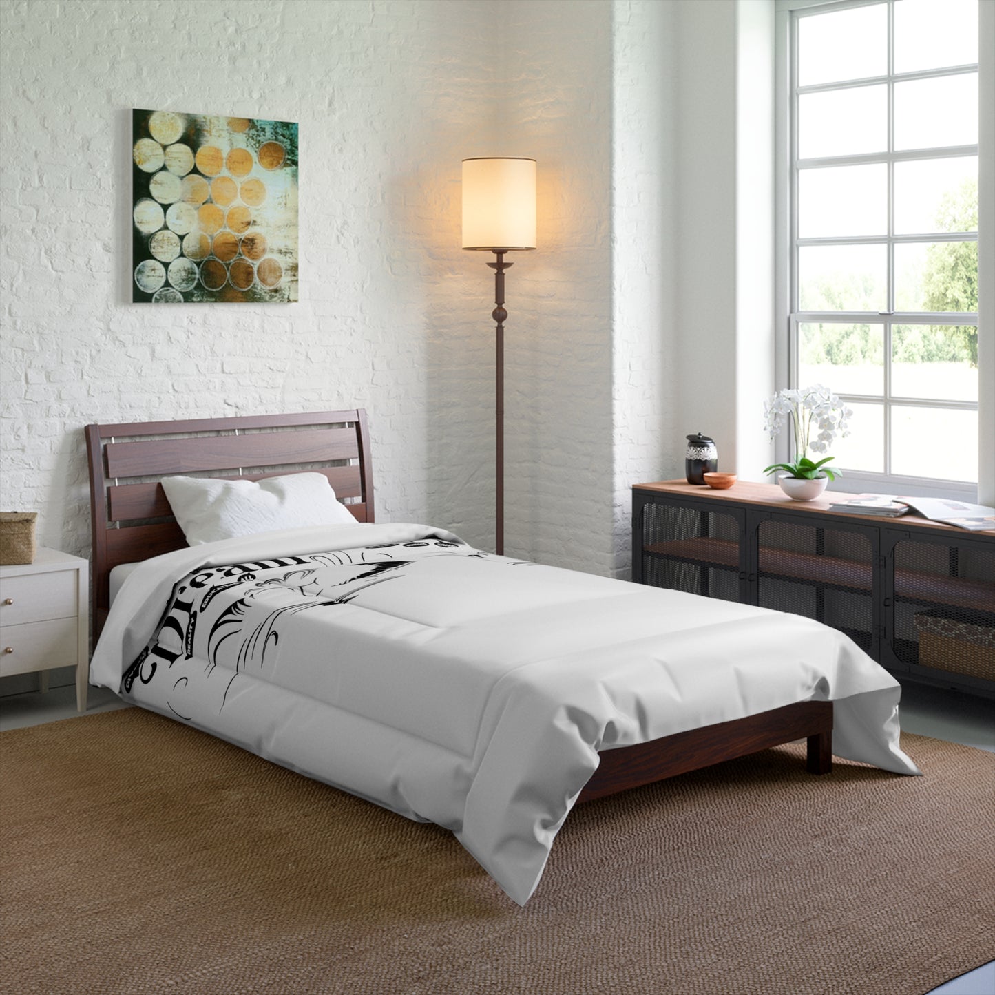 Dream & Nightmare Comforter - Cozy Bedding for Bedroom, Home Decor, Gift for Homeowners, Minimalist Style, Bedroom Essentials