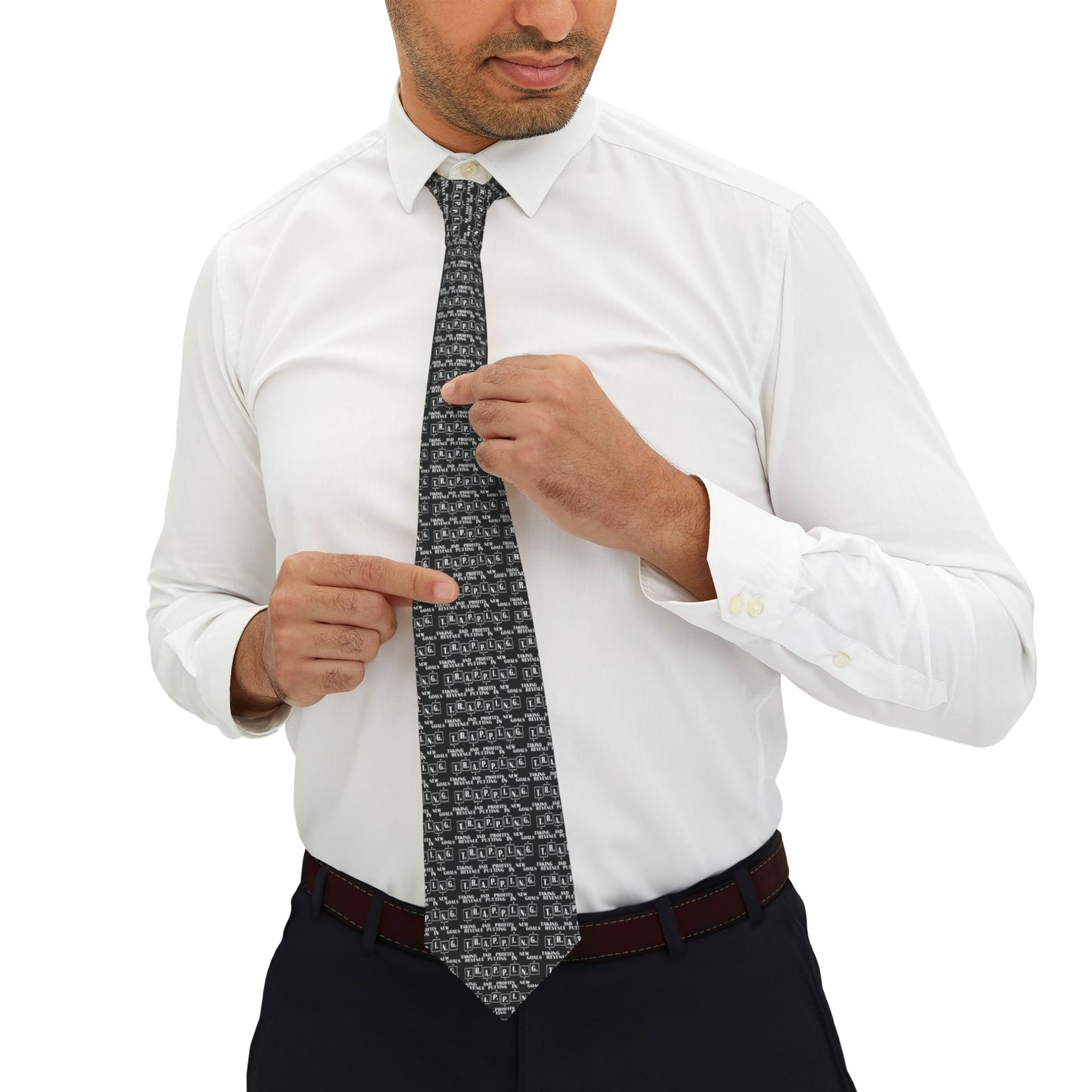 T.R.A.P.P.I.N.G. Stylish Men's Necktie | Elegant Accessory for Work