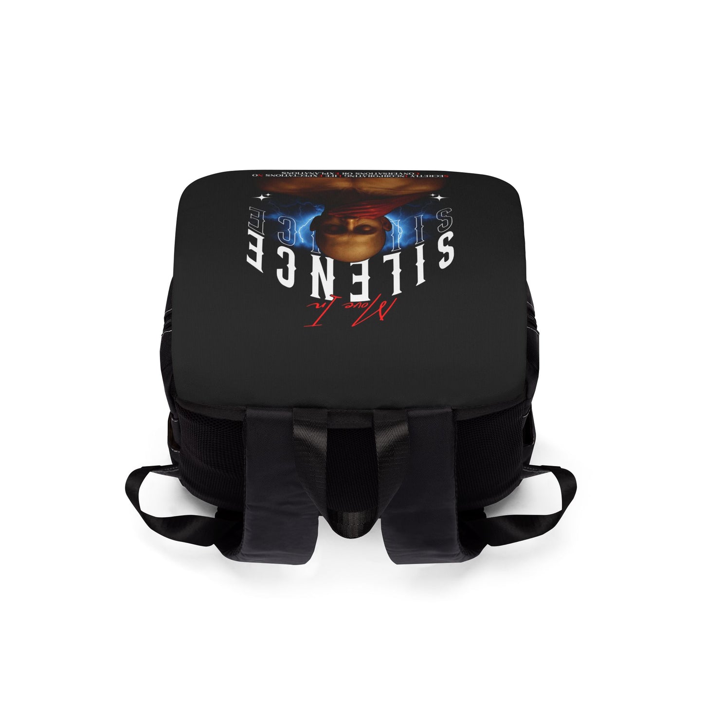 Move In S.I.L.E.N.C.E. Urban Art Unisex Casual Shoulder Backpack, Trendy Bag for Travel, School, Gym, Eco-Friendly Backpack, Gifts for Him or Her