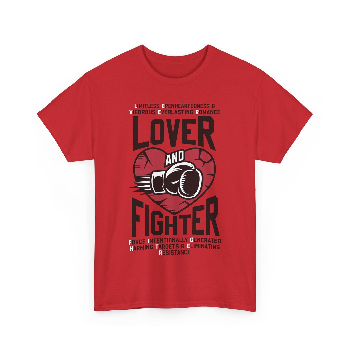 Lover & Fighter Unisex Tee, Inspirational Cotton Shirt, Motivational Graphic Tee, Unique Gift for Fighters, Activewear for Him/Her