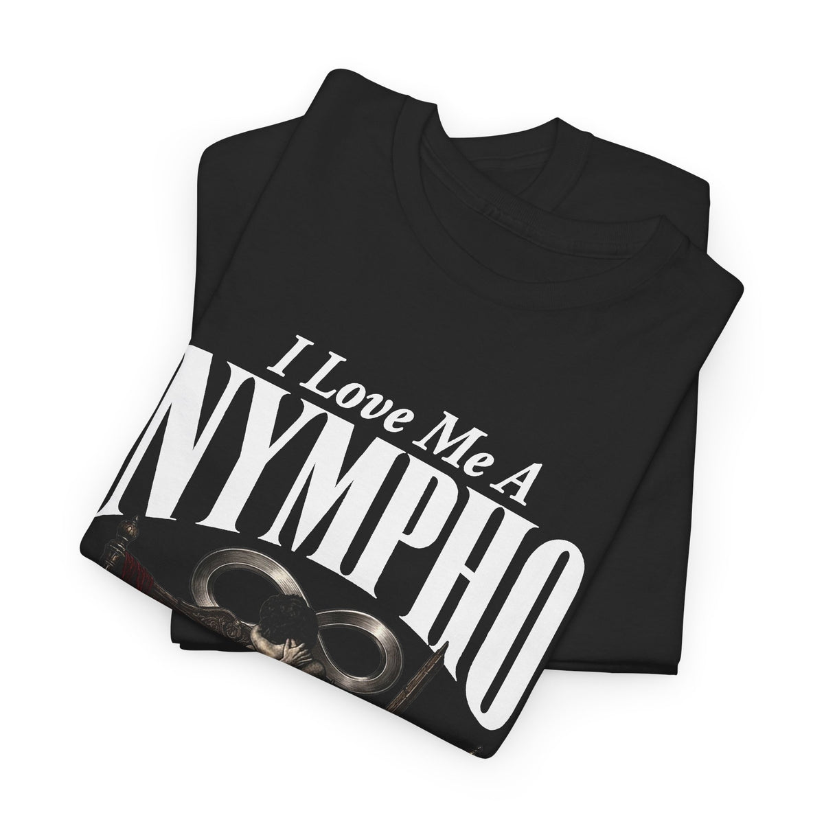 Nympho Graphic Tee — 'I Love Me a Nympho' Retro Devil Design