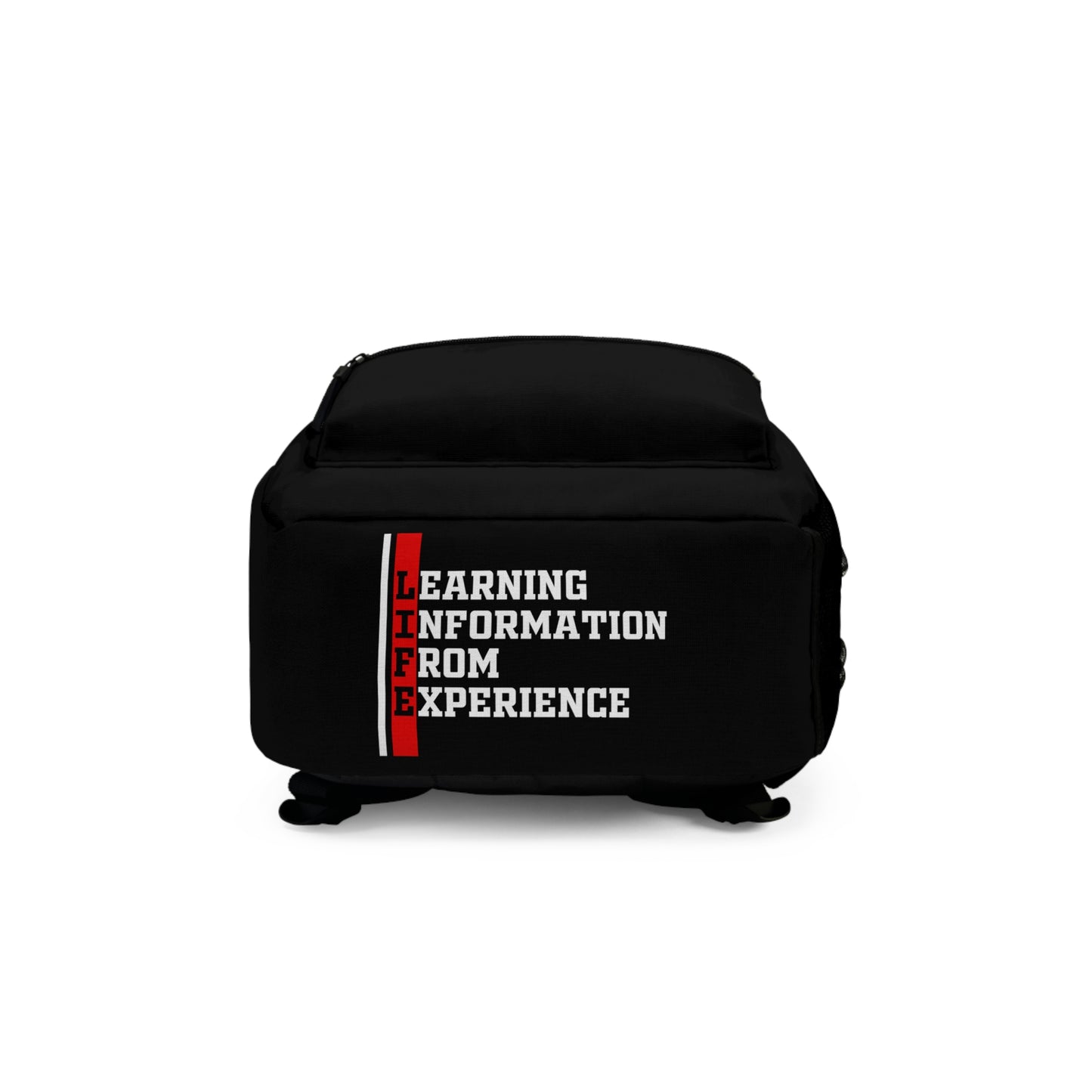 L.I.F.E. Learning Experience Backpack, Motivational School Bag, Inspirational Gift, Trendy Travel Backpack, Student Essentials