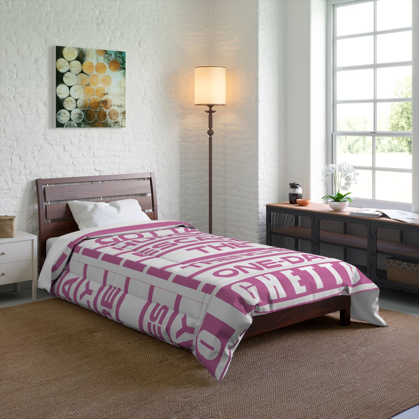 G.H.E.T.T.O. Comforter - Modern Home Decor, Funky Bedding, Gift for Teens, Unique Housewarming, Cozy Bedroom Accessory