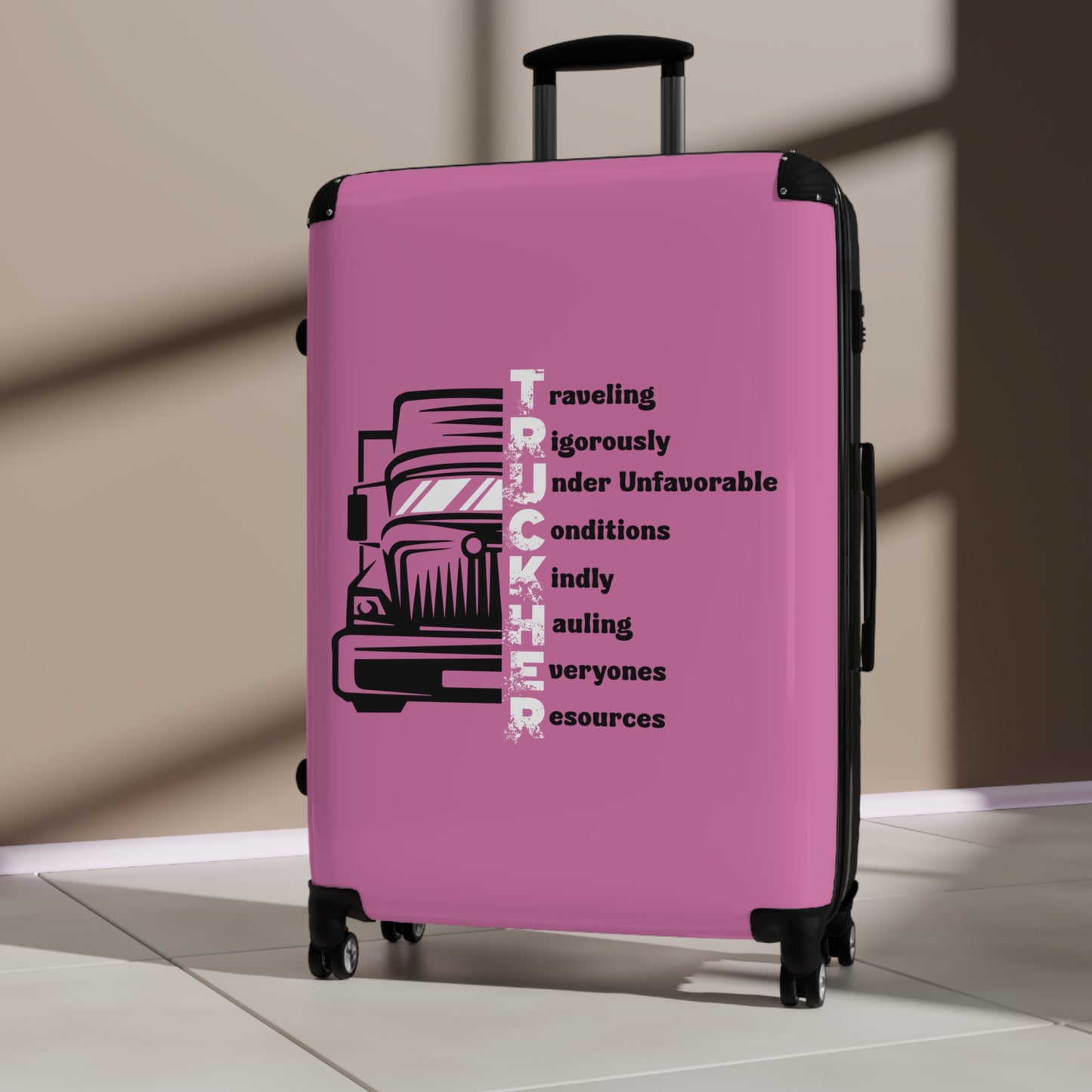 TRUCKHER Stylish Travel Suitcase with Inspirational Design, Luggage for Adventurers, Travel Gear