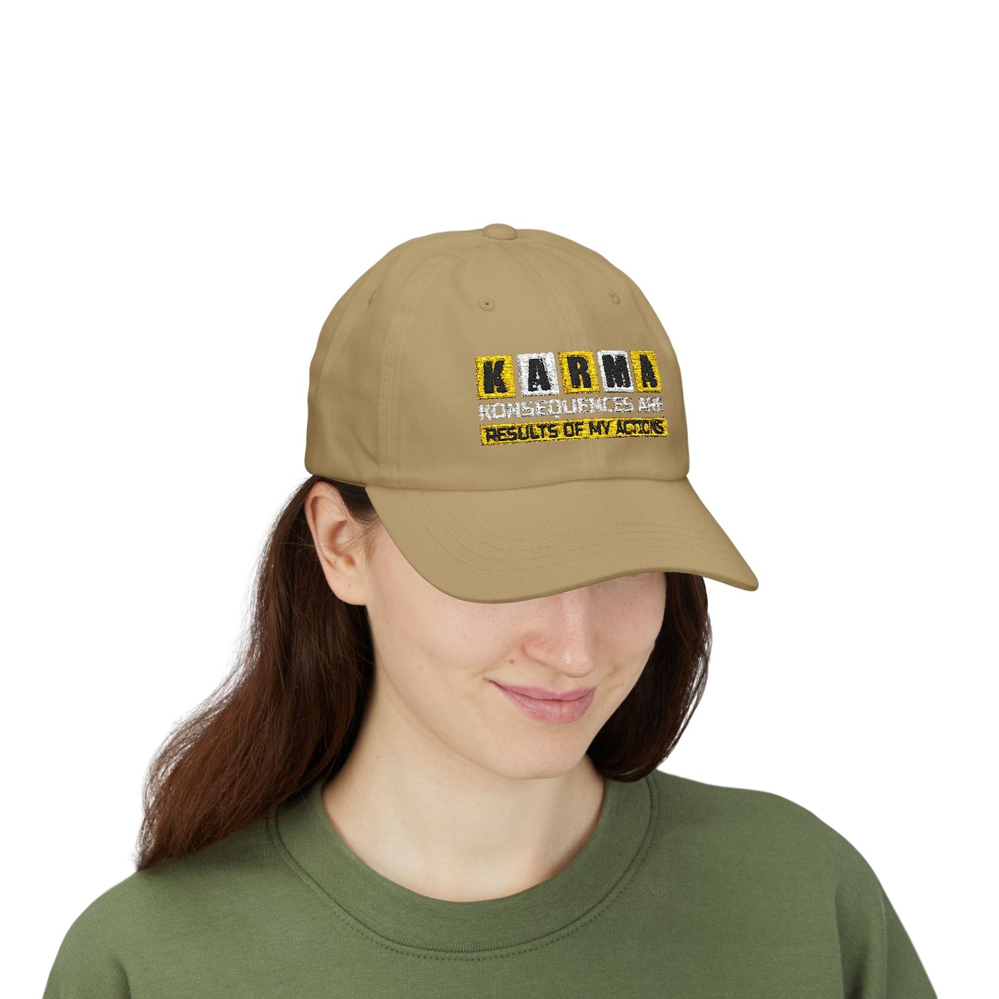 K.A.R.M.A. Classic Cap, Unique Gift for Dad, Adjustable Cap, Everyday Wear
