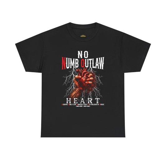 Graphic Tee - "No Numb Outlaw Heart" Bloodied Fist Design