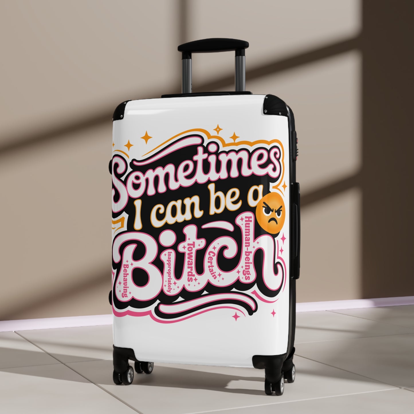 Sassy Suitcase - Sometimes I Can Be a Bitch Luggage, Travel Bag, Funny Carry-On, Gift for Travel Lovers, Unique Luggage Tag