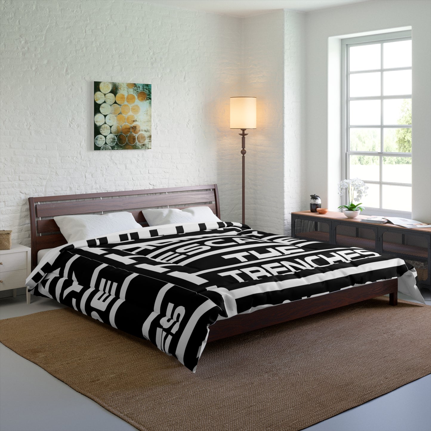 G.H.E.T.T.O. Urban Poetry Comforter - Inspirational Home Decor, Modern Bedding, Black and White Cozy Blanket, Motivational Gift for Dreamers, Hip [...]