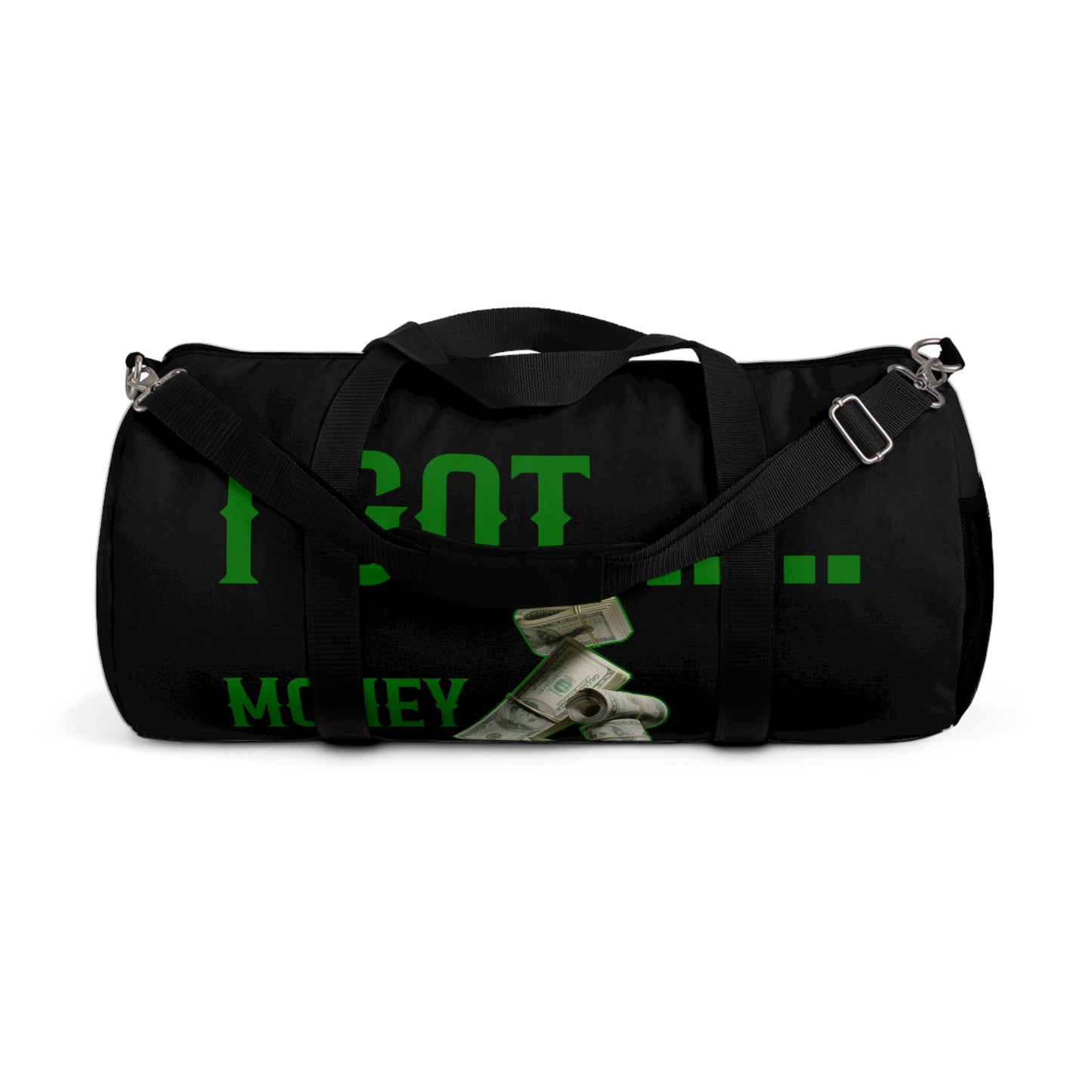 Money In The B.A.N.K. Themed Duffel Bag for Gym, Travel, or Sports | Fun Gift for Financial Goals, Motivational Bag, Workout Tote, Stylish Overnighter