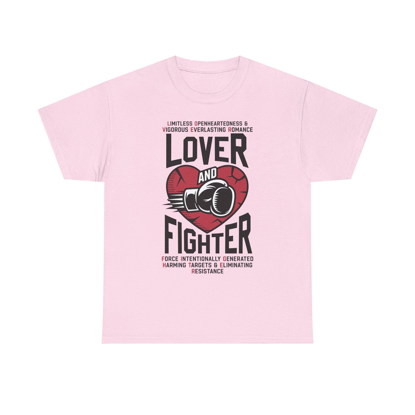 Lover & Fighter Unisex Tee, Inspirational Cotton Shirt, Motivational Graphic Tee, Unique Gift for Fighters, Activewear for Him/Her