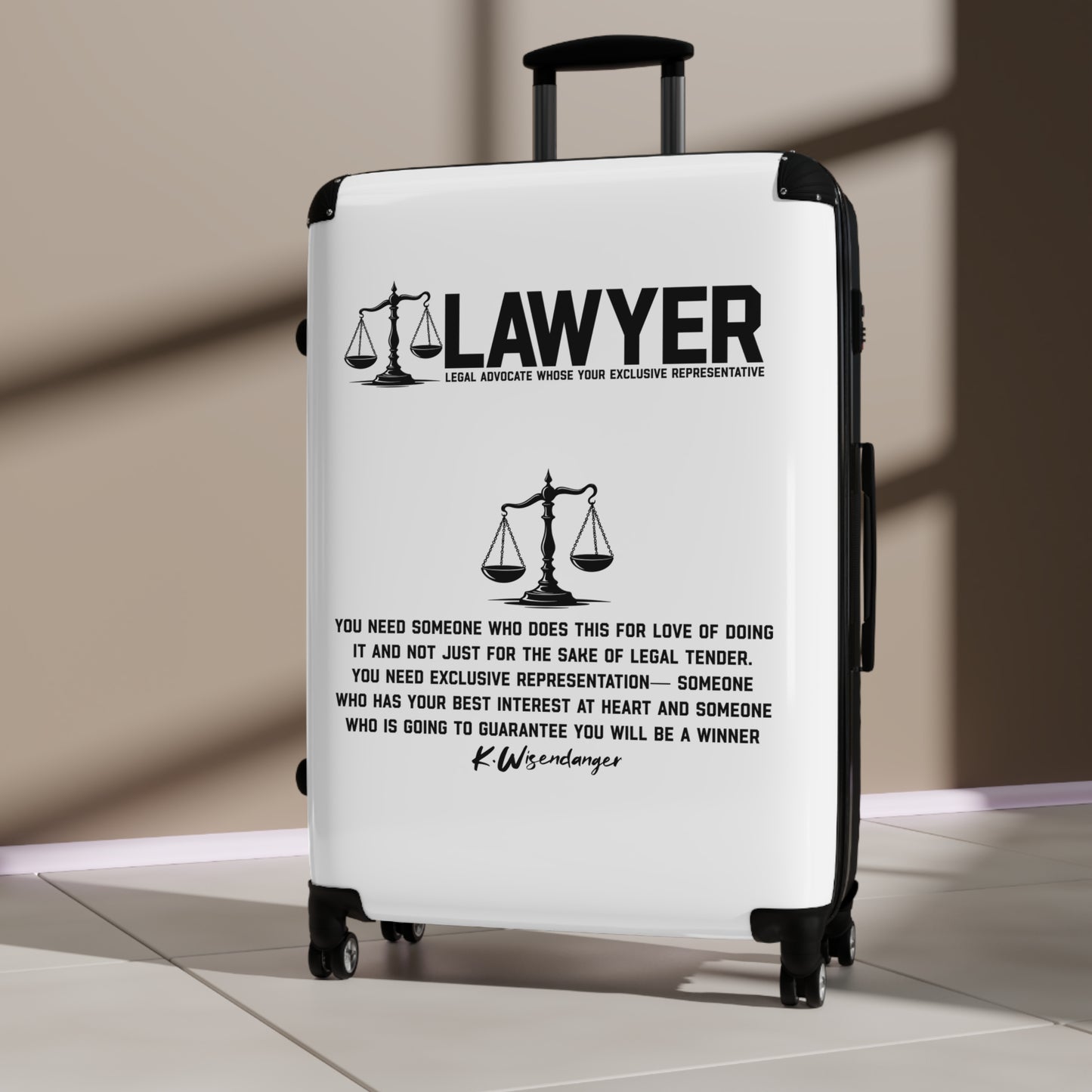 Lawyer Theme Suitcase - Perfect for Legal Professionals, Travel Gifts, Attorney Accessory, Law School Graduation, Legal Themed Gifts