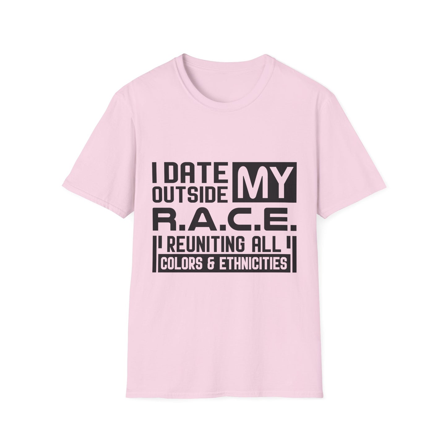 R.A.C.E. Unisex Softstyle T-Shirt Interracial For Couples