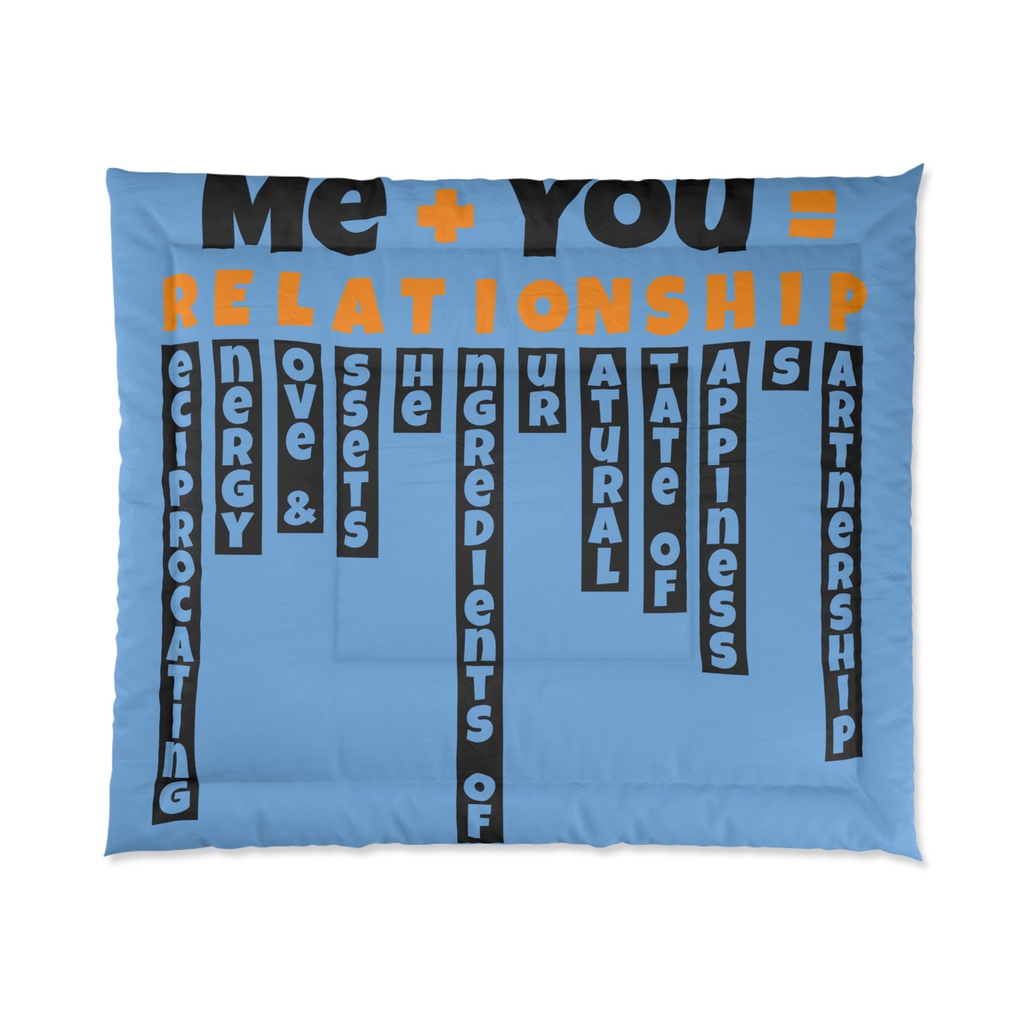 Heartfelt Relationship Comforter - Cozy Bedspread for Couples, Unique Gift for Anniversaries, Birthdays, Love & Romance Decor