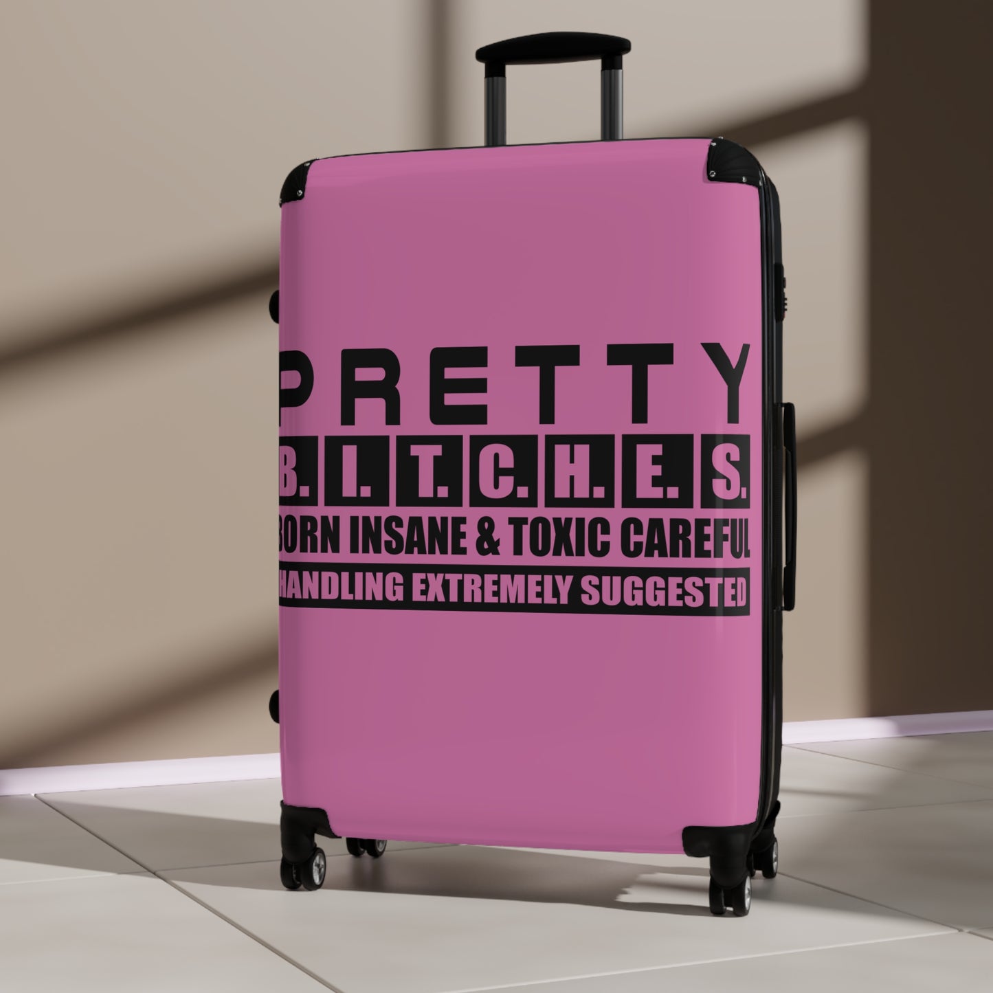 Pretty Bitches suitcase Perfect for Travel Adventures, Funny Luggage for Women, Stylish Carry-On Bag