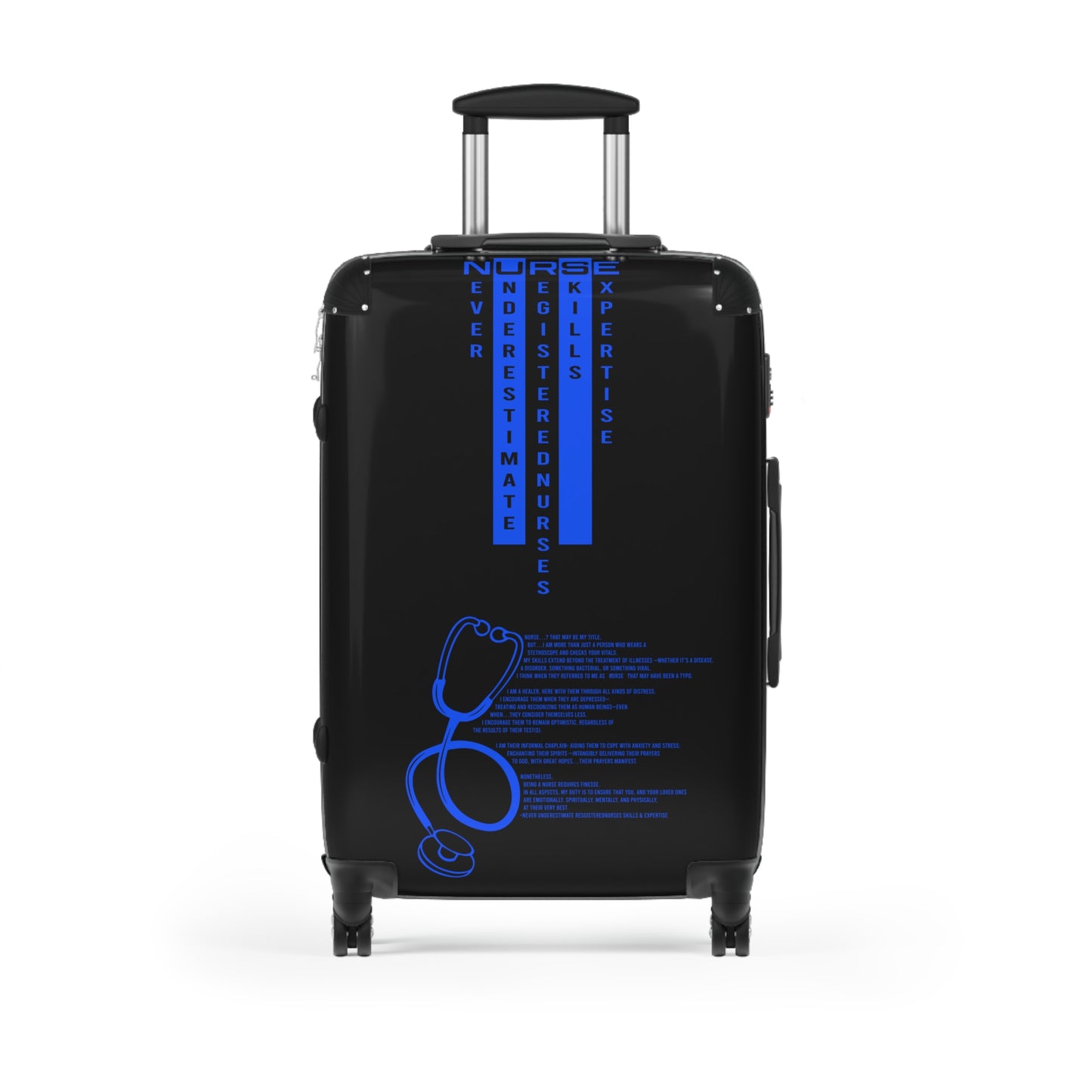 N.U.R.S.E. Suitcase, Travel Luggage for Healthcare Workers, Inspirational Gifts for Nurses, Carry-On Bag for Nurses, Stethoscope Design, [...]