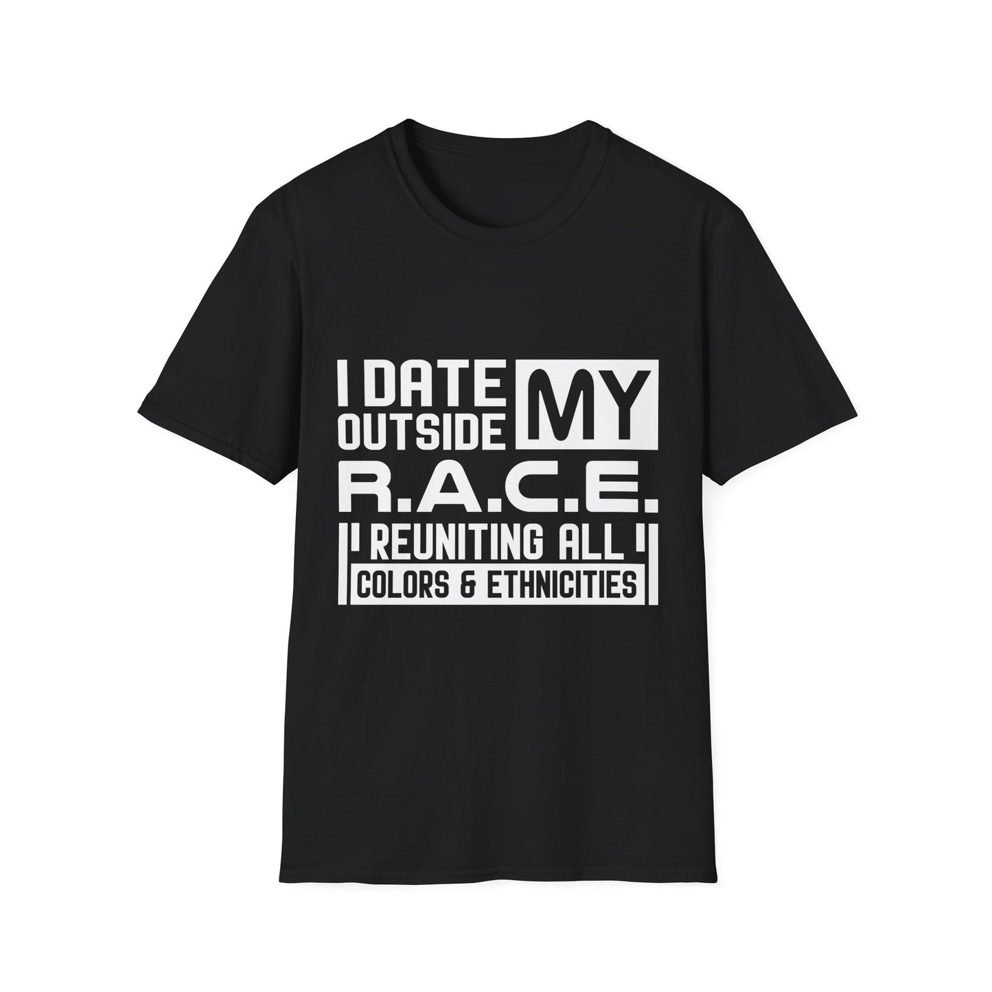 R.A.C.E. Unisex Softstyle T-Shirt Interracial For Couples