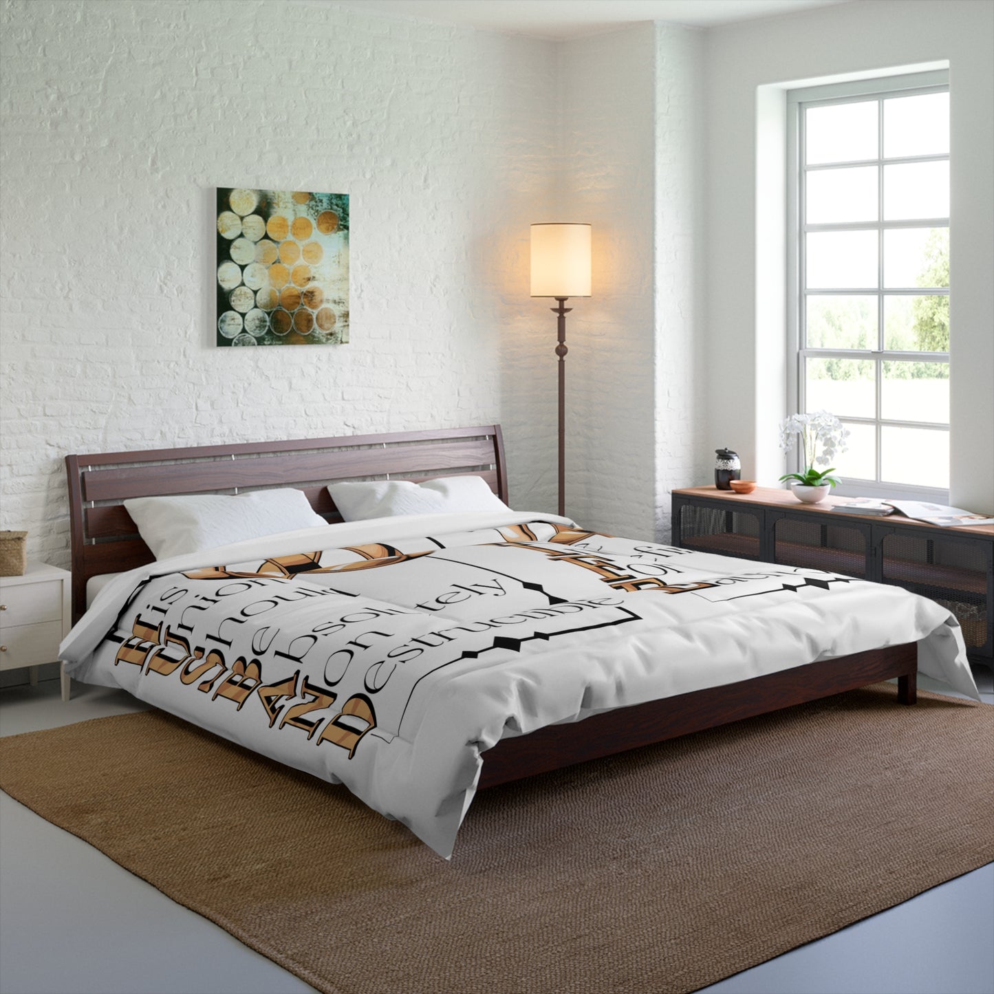 H.U.S.B.A.N.D. W.I.F.E. Elegant Couples Comforter - Perfect Wedding Gift, Cozy Bedroom Décor, Anniversary Celebration, Home & Living