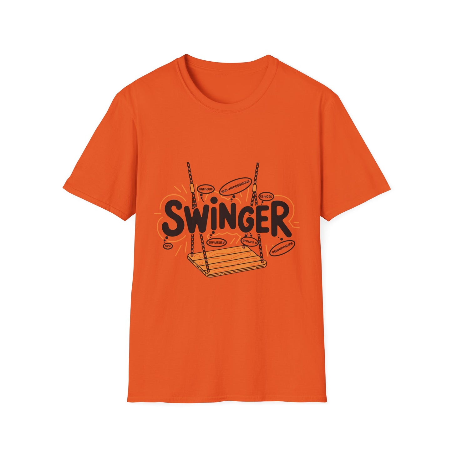 Fun S.W.I.N.G.E.R. (Sex Without Infidelity Non-Monogamous Groups Ethical Relationships) T-Shirt - Perfect for Promiscuous Spirits, Ethical Non-Monogamy & Adult Fun