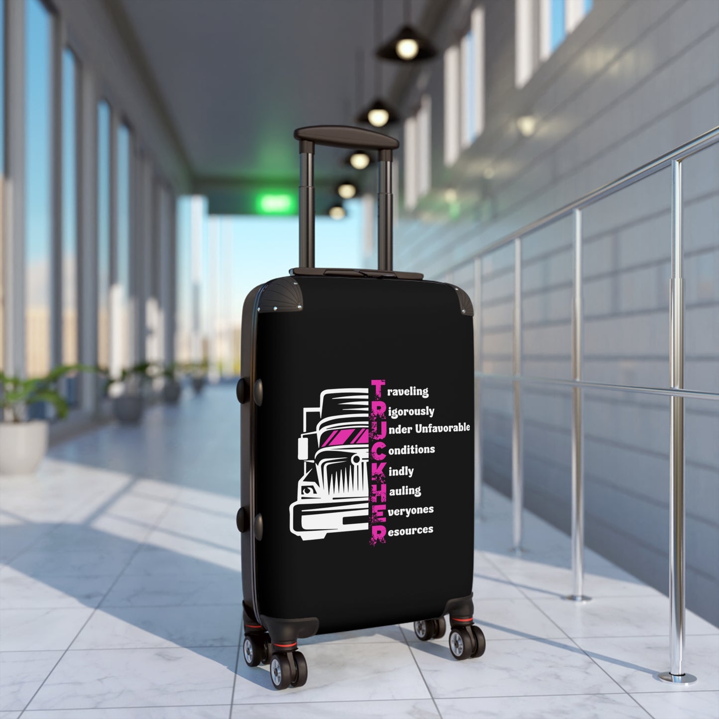 Trucker Suitcase with Travel Quotes - Perfect for Adventurers, Road Trips, Holiday Gifts, and Travel Enthusiasts