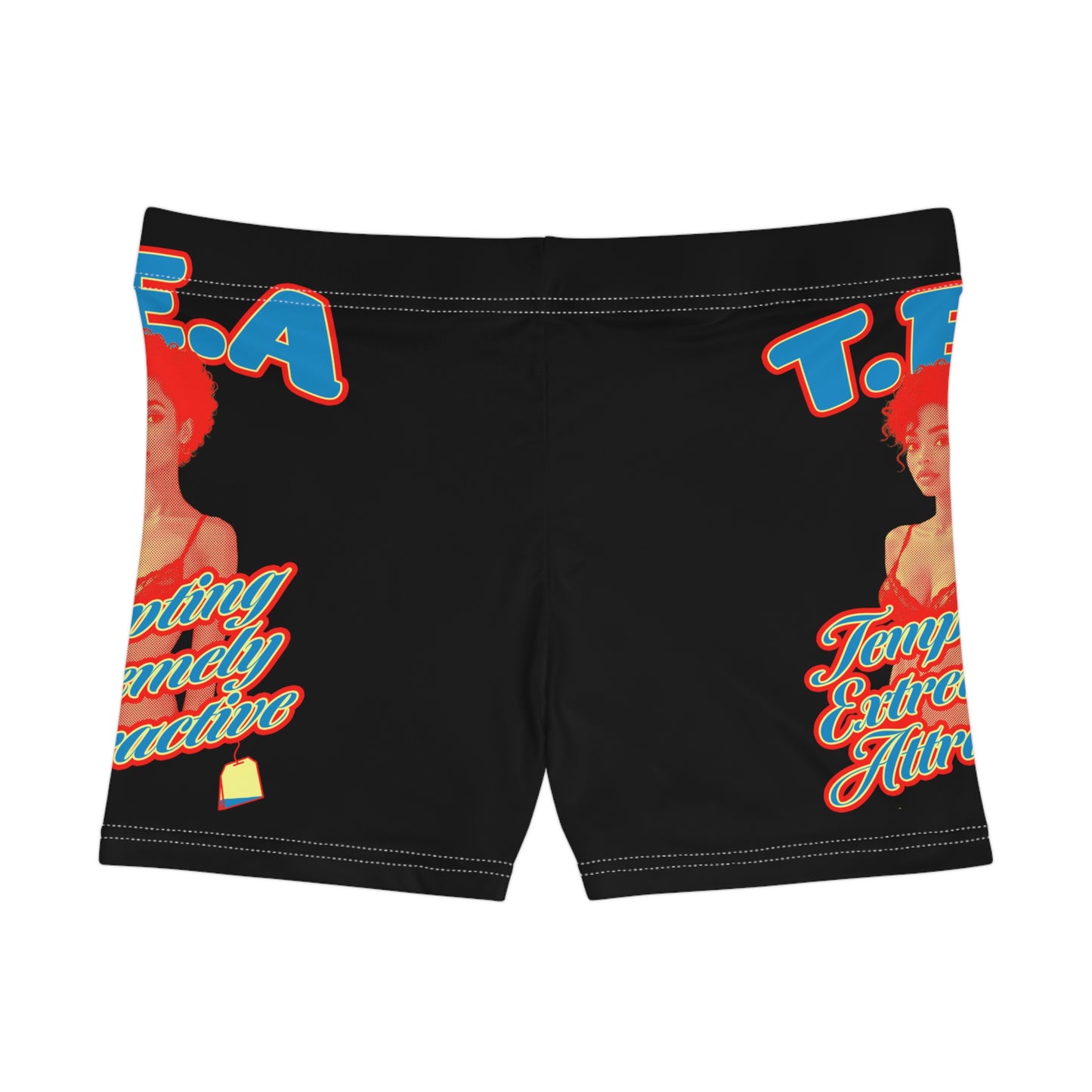 Body T.E.A. Bold Women's Shorts with Eye-Catching Design, Comfortable Summer Wear, Beach Days, Pool Parties, Casual Style