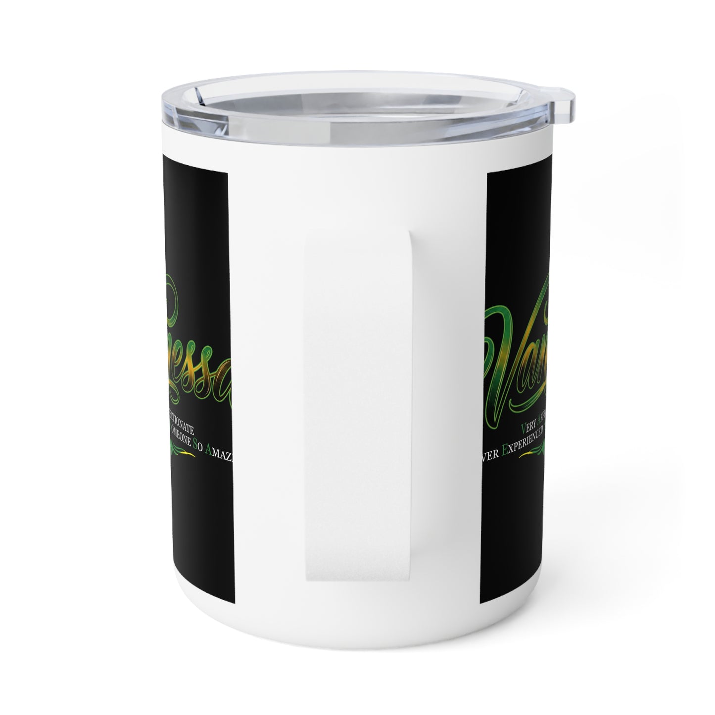 Vanessa Personalized 10oz Insulated Coffee Mug – Custom Name Travel Mug