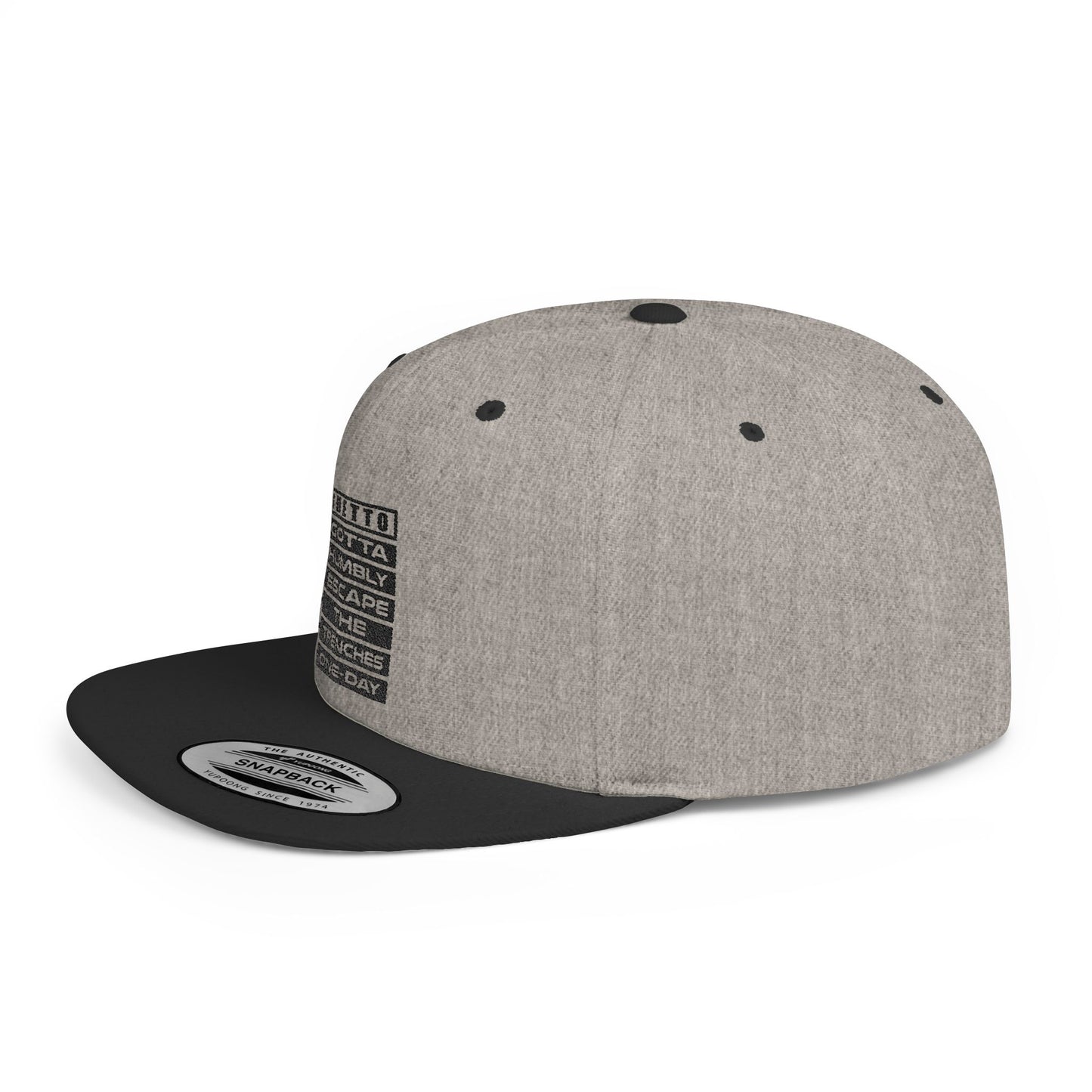 G.H.E.T.T.O. Stylish Flat Bill Snapback Hat, Streetwear Cap for Casual Outings