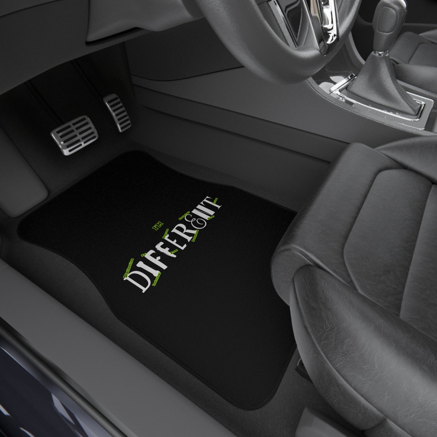 Car Mats — “Different” Graphic Front Floor Mats (Pair)