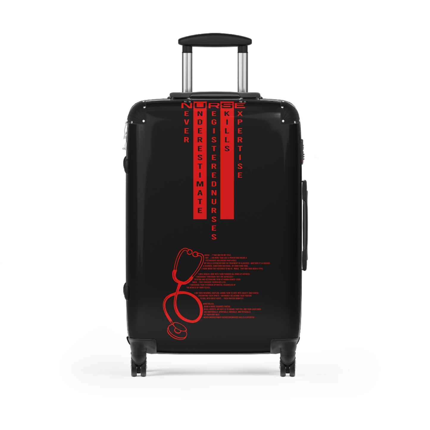 N.U.R.S.E. Suitcase - Travel Luggage, Perfect Gift for Nurses, Healthcare Travel Essential, Nurse Appreciation Week, Holiday Travel Gear