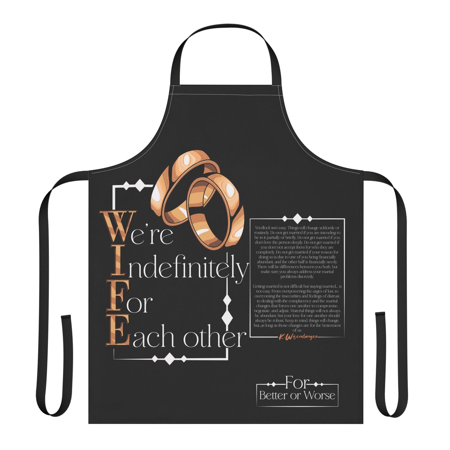PREMIUM Wife We're Indefinitely For Each Other Apron – Romantic Wedding Anniversary Cooking Apron