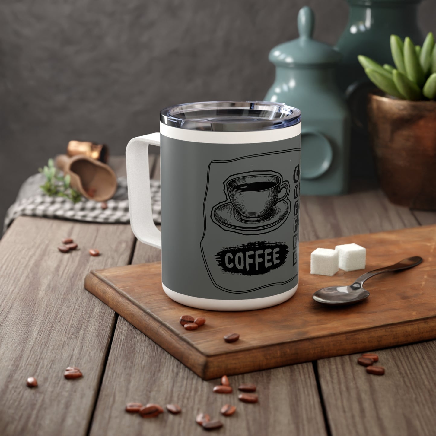 C.O.F.F.E.E. (Caffeine Offers Fuel For Everday Energy) Insulated Coffee Mug - Personalized Gift, Hot Beverage Container, Travel Mug, Coffee Lover's