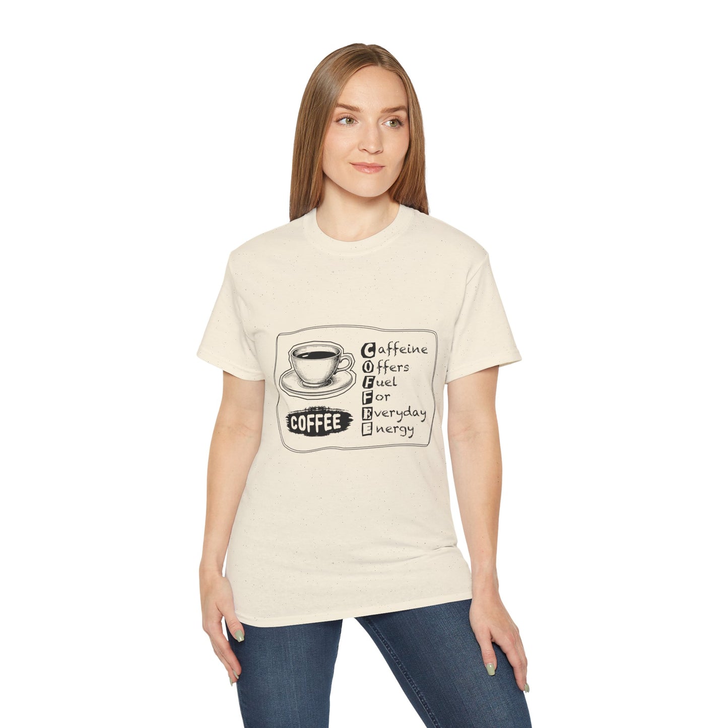 C.O.F.F.E.E. (Caffeine Offers Fuel For Everyday Energy) Lover's Unisex Tee, Funny Caffeine Shirt
