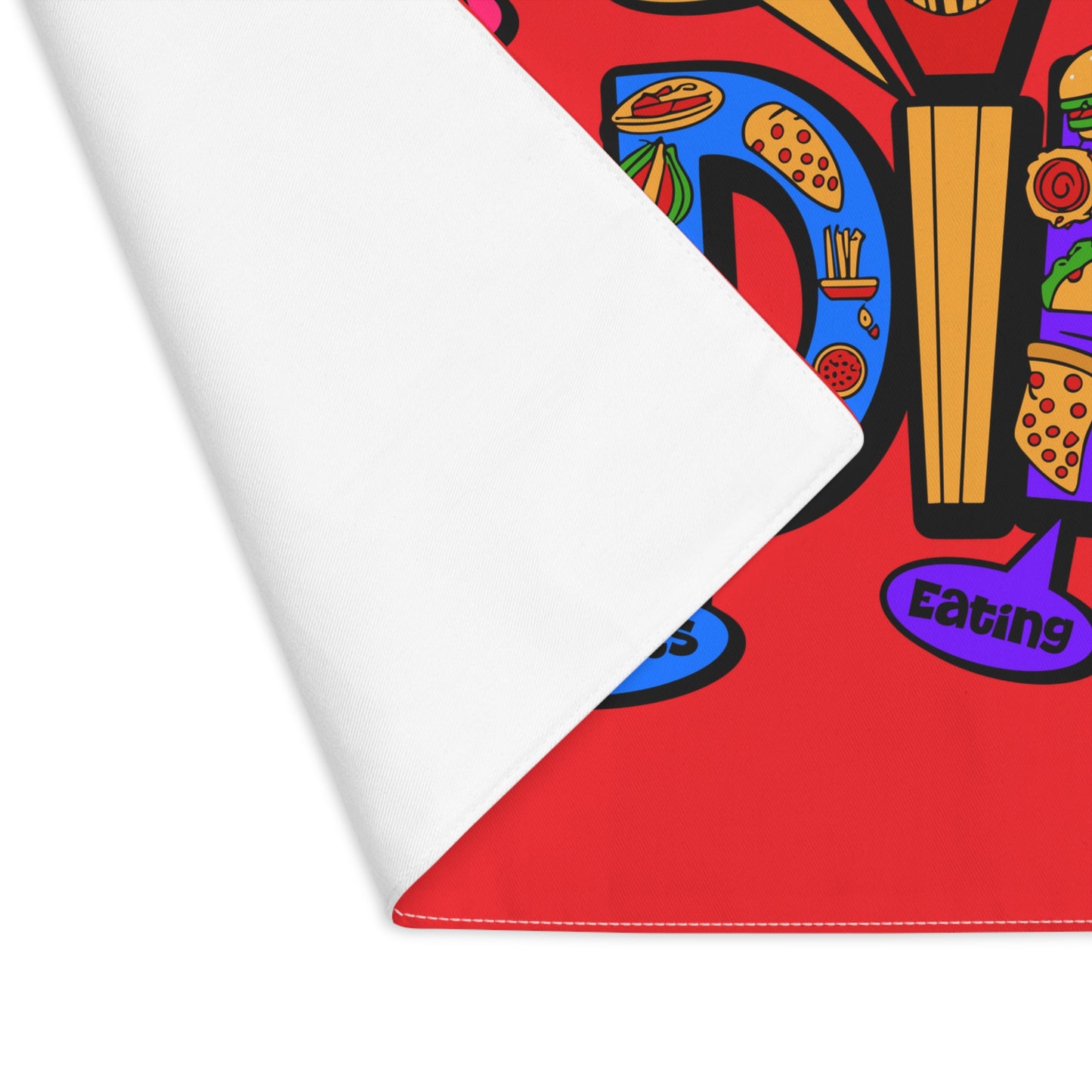 Foodie Placemat — Colorful Snack & Cuisine Word Art Table Mat