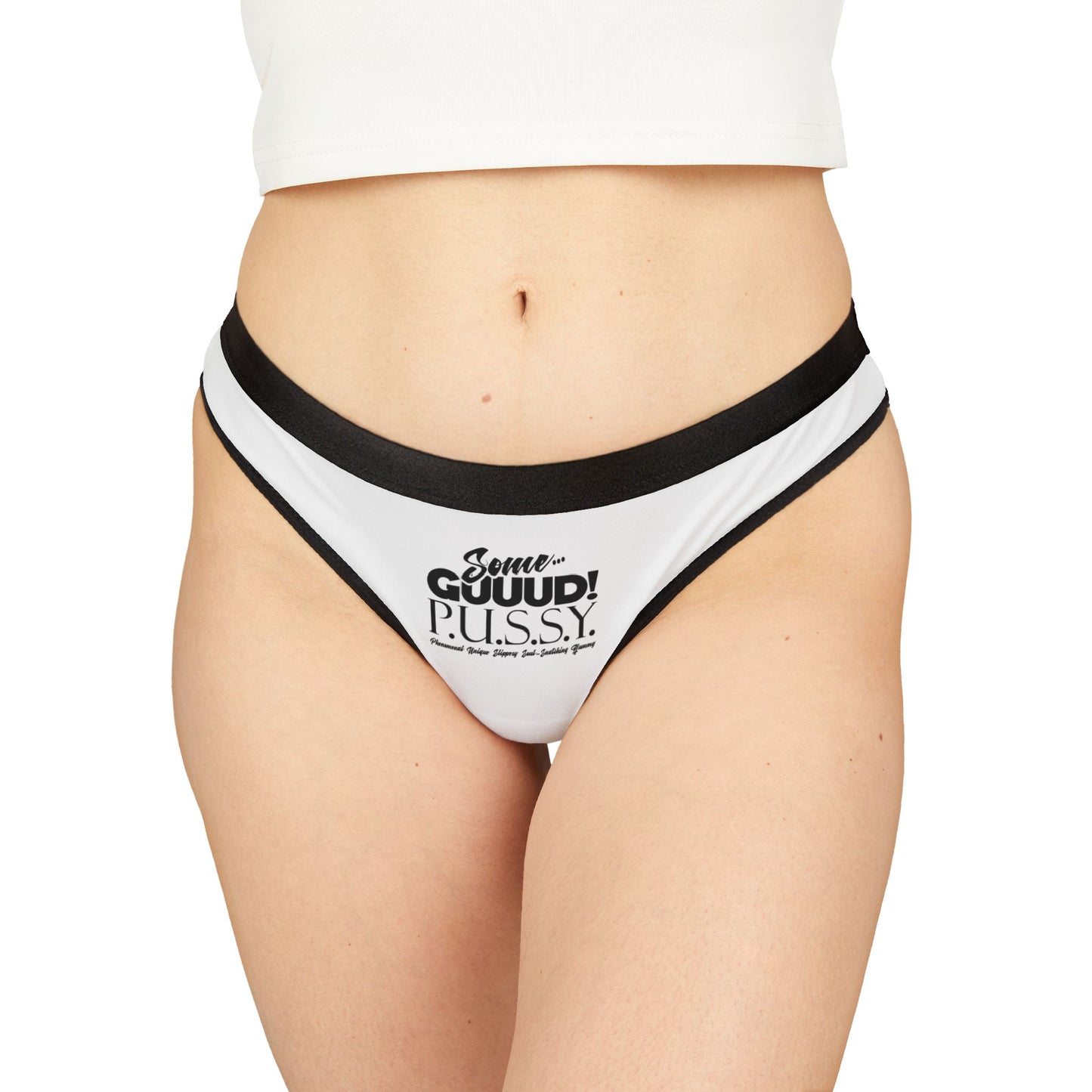 GUUD P.U.S.S.Y. Sassy Women's Thongs, Fun Underwear Gift, Cheeky Lingerie, Unique Bachelorette Party Favor, Playful Everyday Wear