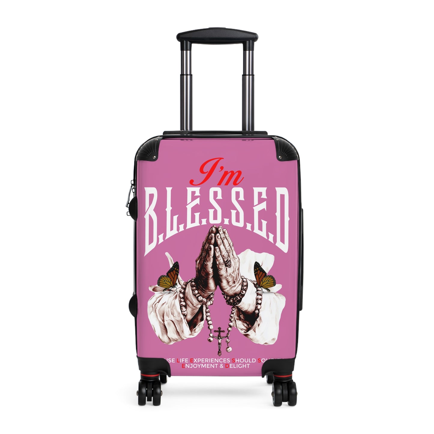 Blessed Suitcase - Traveler's Essential for Every Journey, Stylish Luggage, Inspirational Travel, Gifts for Adventurers, Blessings on the Go
