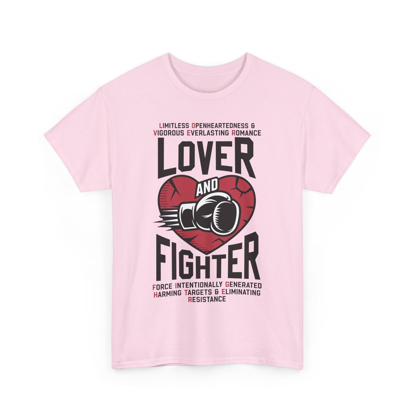 Lover & Fighter Unisex Tee, Inspirational Cotton Shirt, Motivational Graphic Tee, Unique Gift for Fighters, Activewear for Him/Her