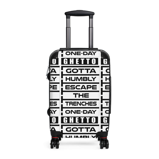 G.H.E.T.T.O. Travel Suitcase - Ghetto Escape One-Day Design, Luggage, Vacation Essential, Gift For Travelers, Urban Travel Gear