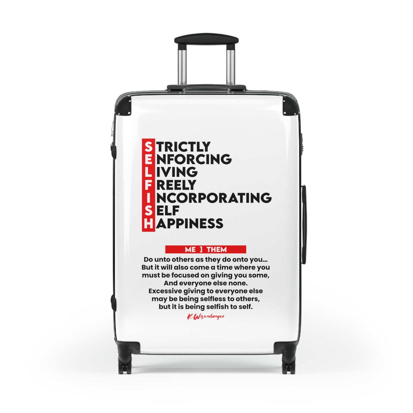 Self-Care Suitcase: Travel with Purpose, Mindful Packing, Inspirational Luggage, Gift for Travelers, Self-Love Reminder