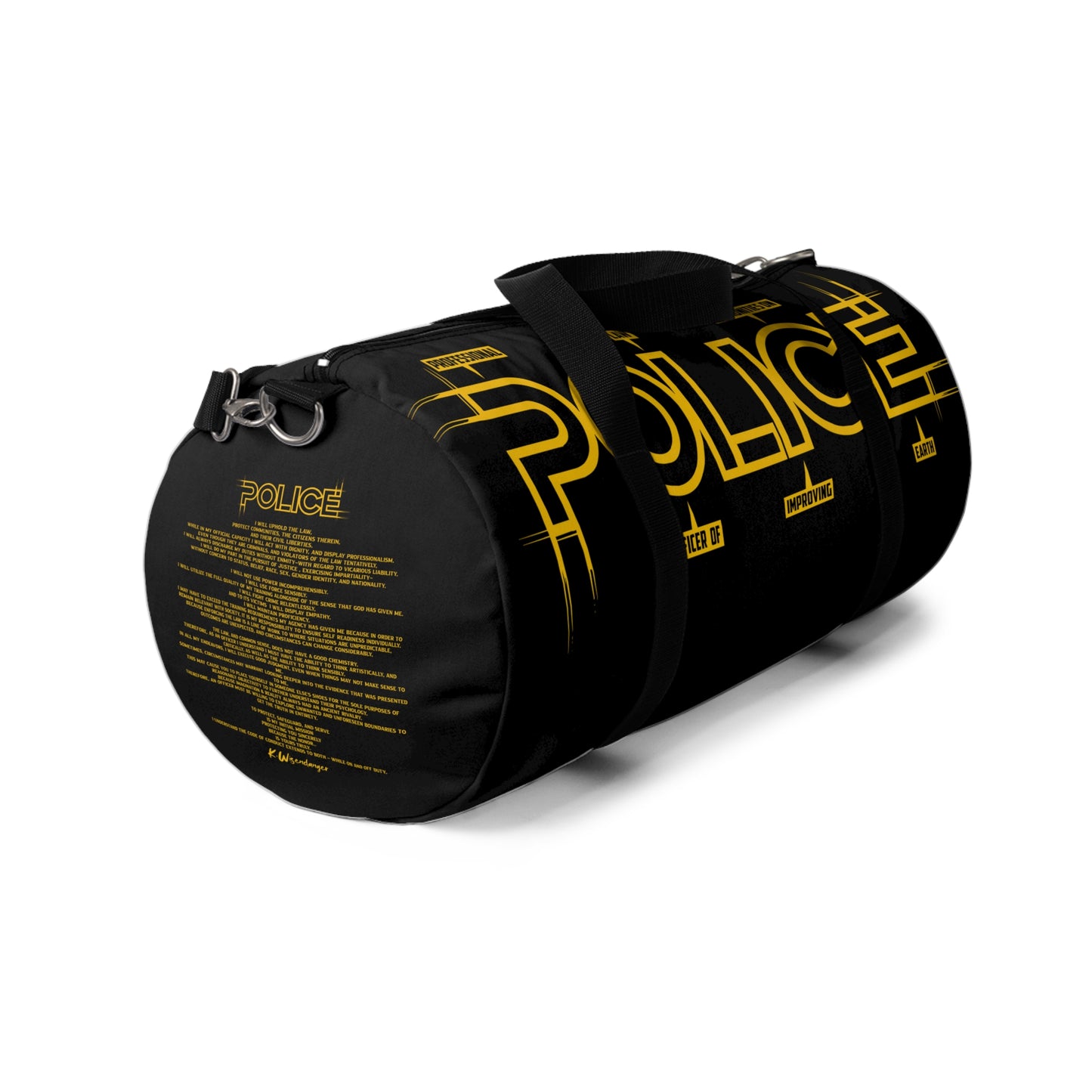 P.O.L.I.C.E. Support Duffel Bag with poem | Gym Bag, Sports Bag, Travel Bag, Workout Bag, Gift for Police Officers