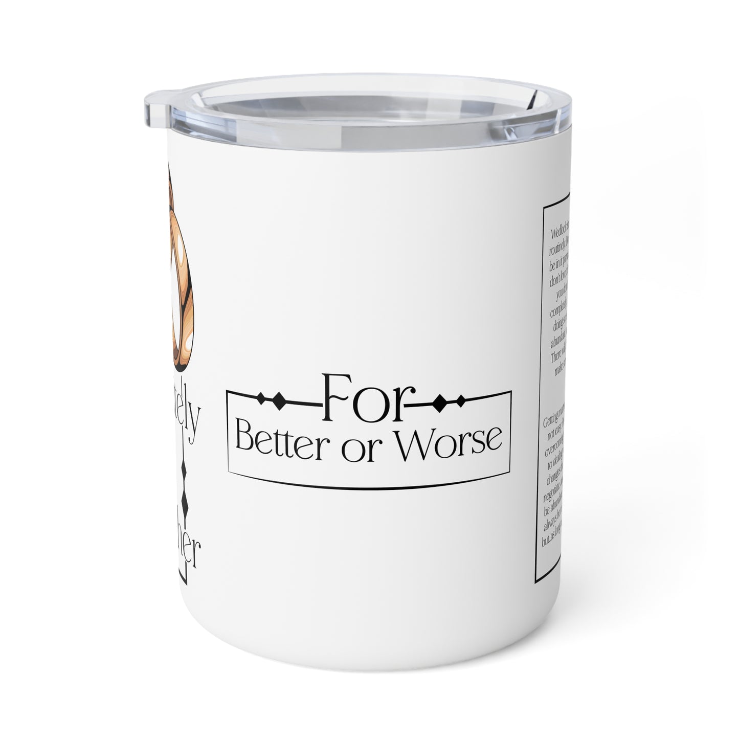 W.I.F.E. (We're Indefinitely For Each-Other) Insulated Coffee Mug, 10oz - For Better or Worse, Perfect Gift for Wives, Personalized Coffee Cup