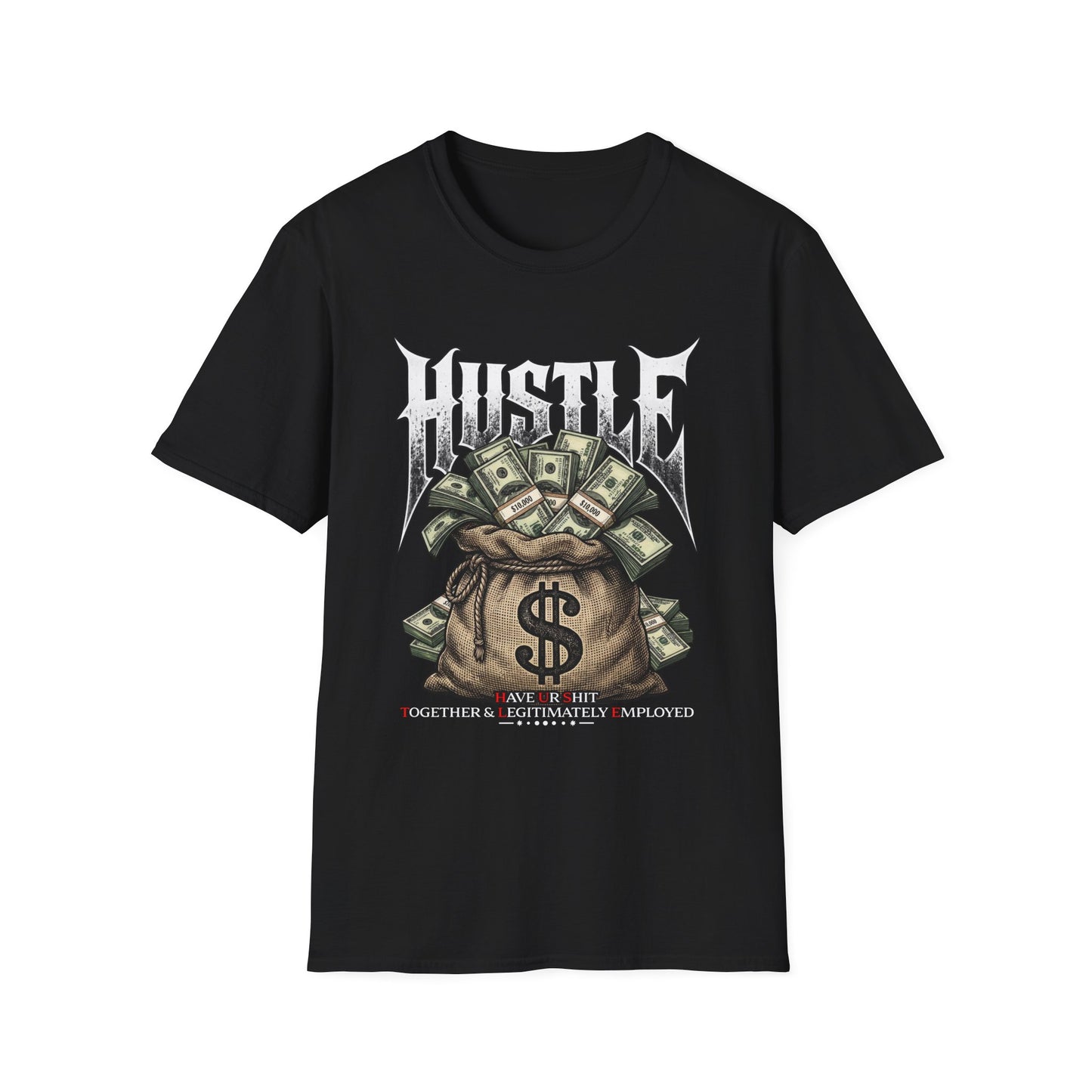 Hustle Money Bag T-Shirt — Motivational Streetwear Tee