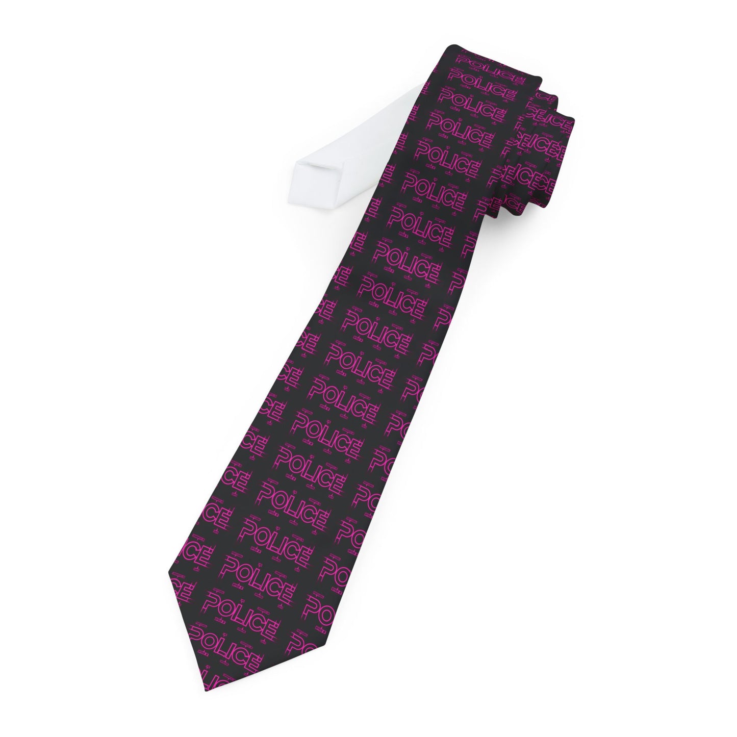 P.O.L.I.C.E. Stylish Necktie for Trendsetters, Unique Gift for Father’s Day, Wedding Accessory, Business Casual Wear, Fashion Statement Tie