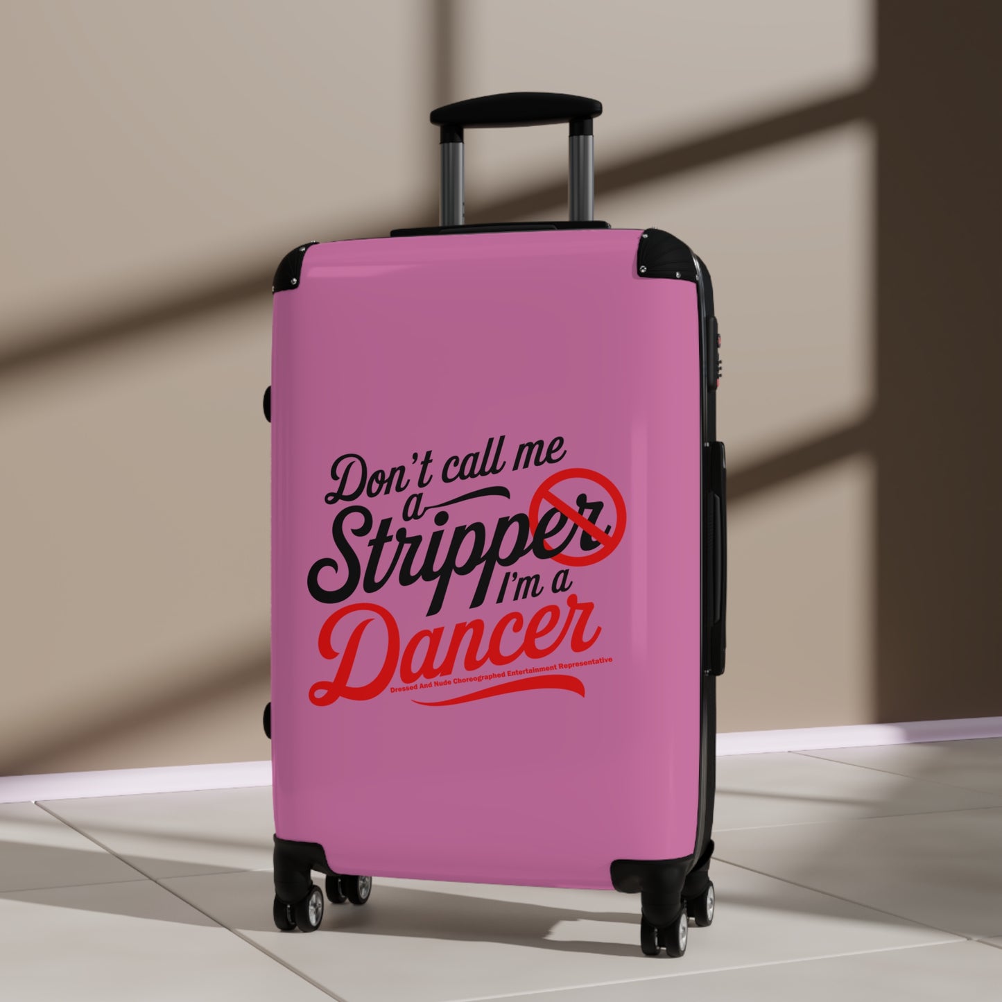 Stripper Travel Suitcase - Don't Call Me a Stripper I'm a Dancer, Bachelorette Party Gift, Weekend Getaway Bag, Unique Luggage, [...]