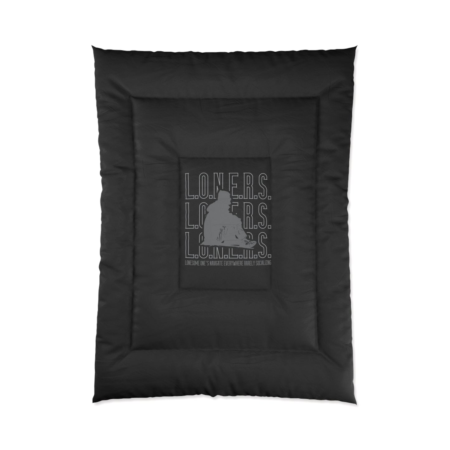 L.O.N.E.R.S. Comforter - Cozy Blanket for Introverts, Unique Home Decor, Perfect Gift for Self-Care, Bedroom Aesthetic, Dorm Room Essentials